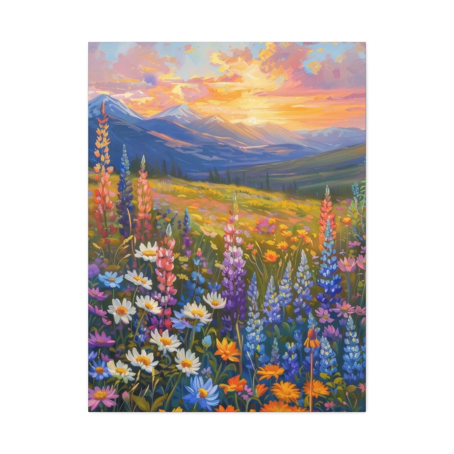 Colorful Flower Sunset Wall Art & Canvas Prints