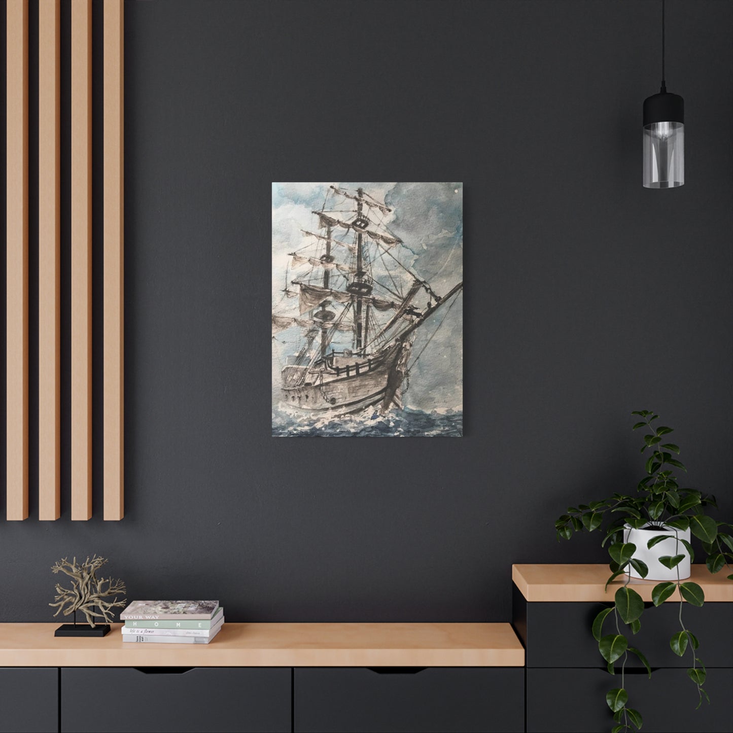 Large Ship Sailing In Ocean Wall Art & Canvas Prints