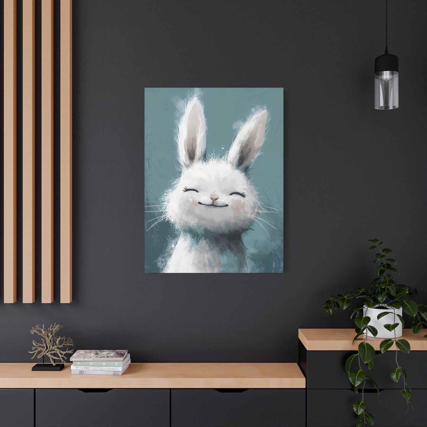 The Small White Bunny Wall Art & Canvas Prints
