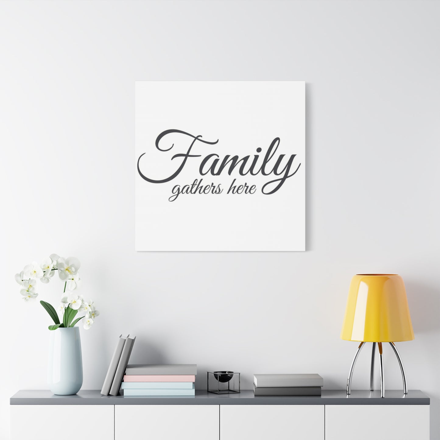 Family Gathers Here Wall Art & Canvas Prints