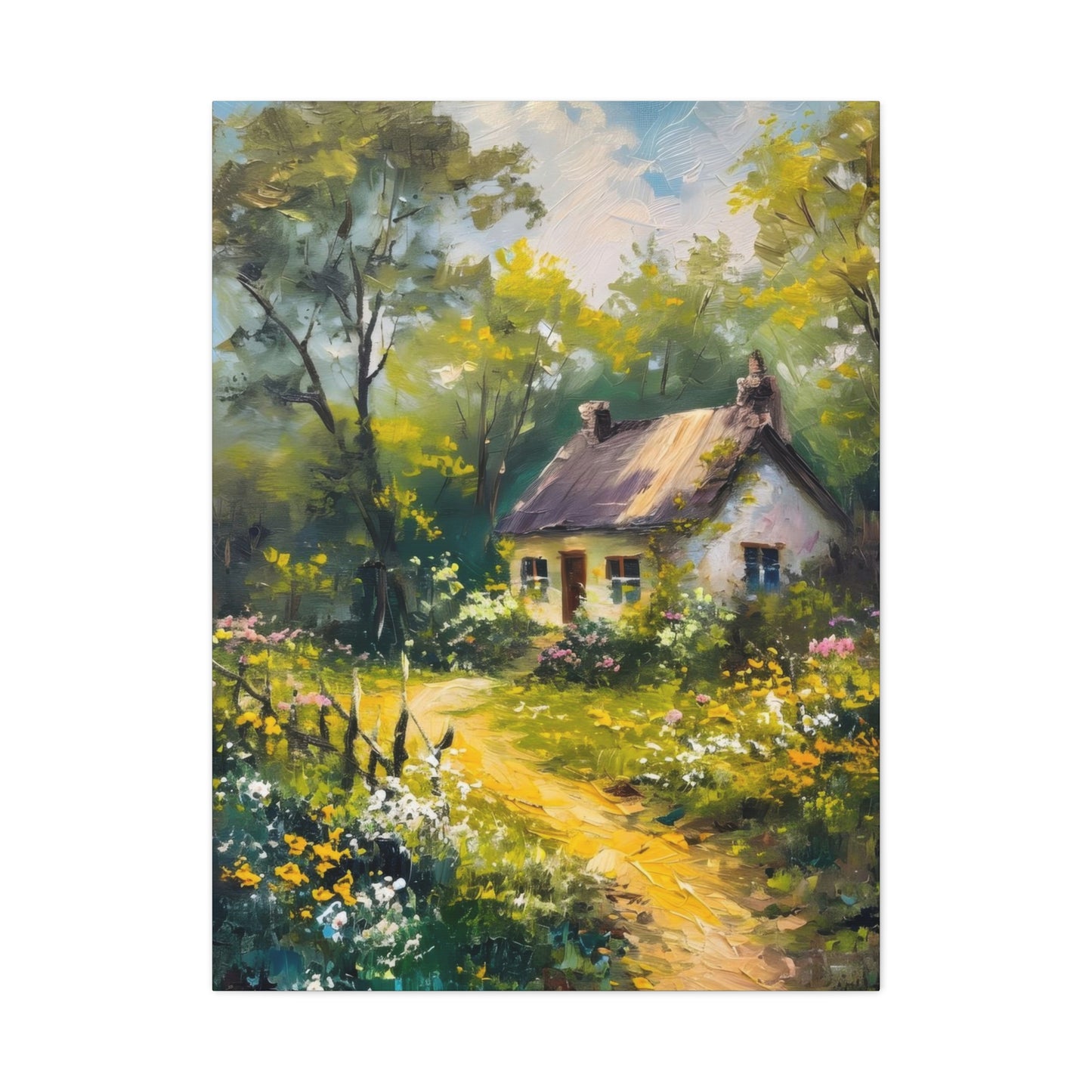 Greenery Cottage Countryside Wall Art & Canvas Prints