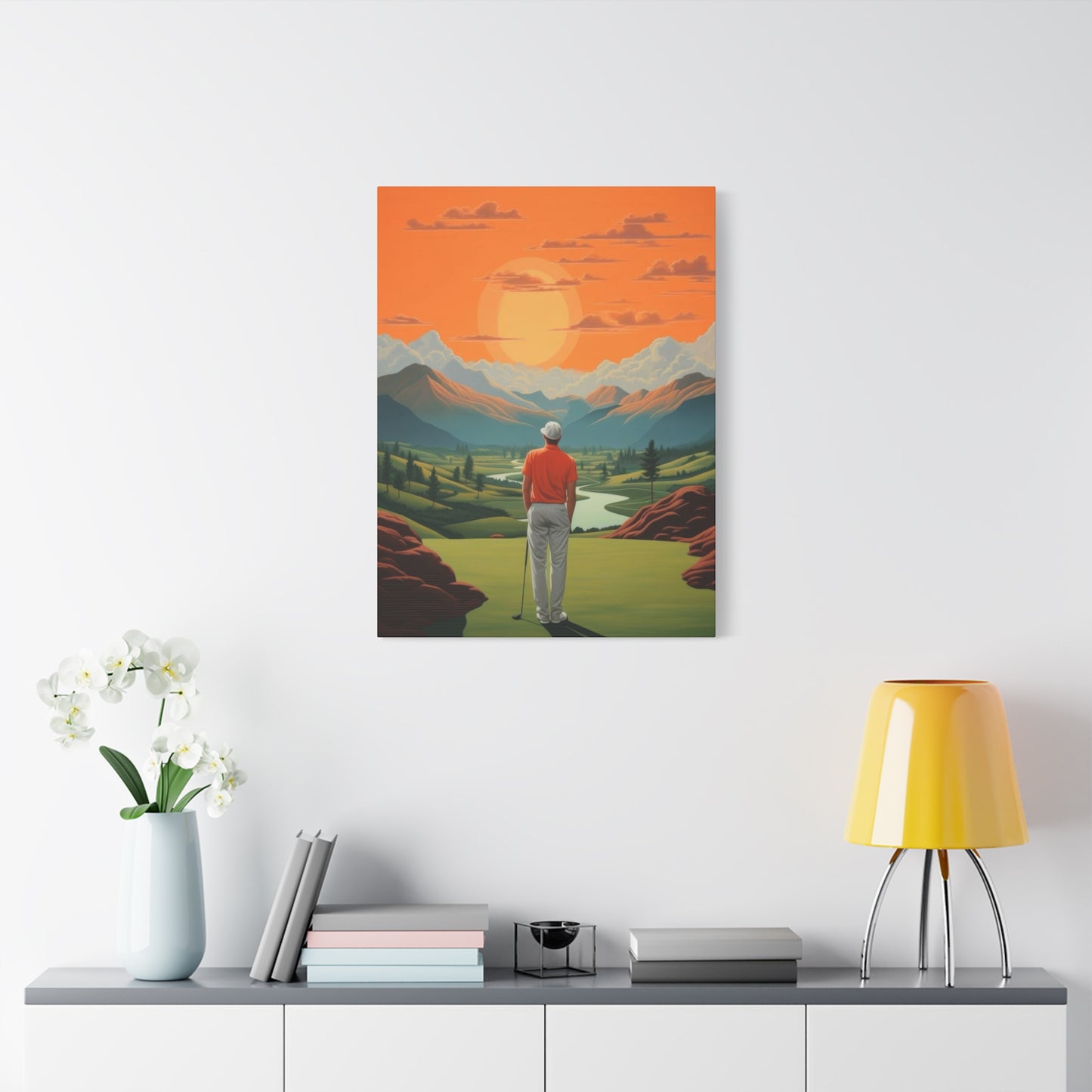 Golf At Sunset Wall Art & Canvas Prints