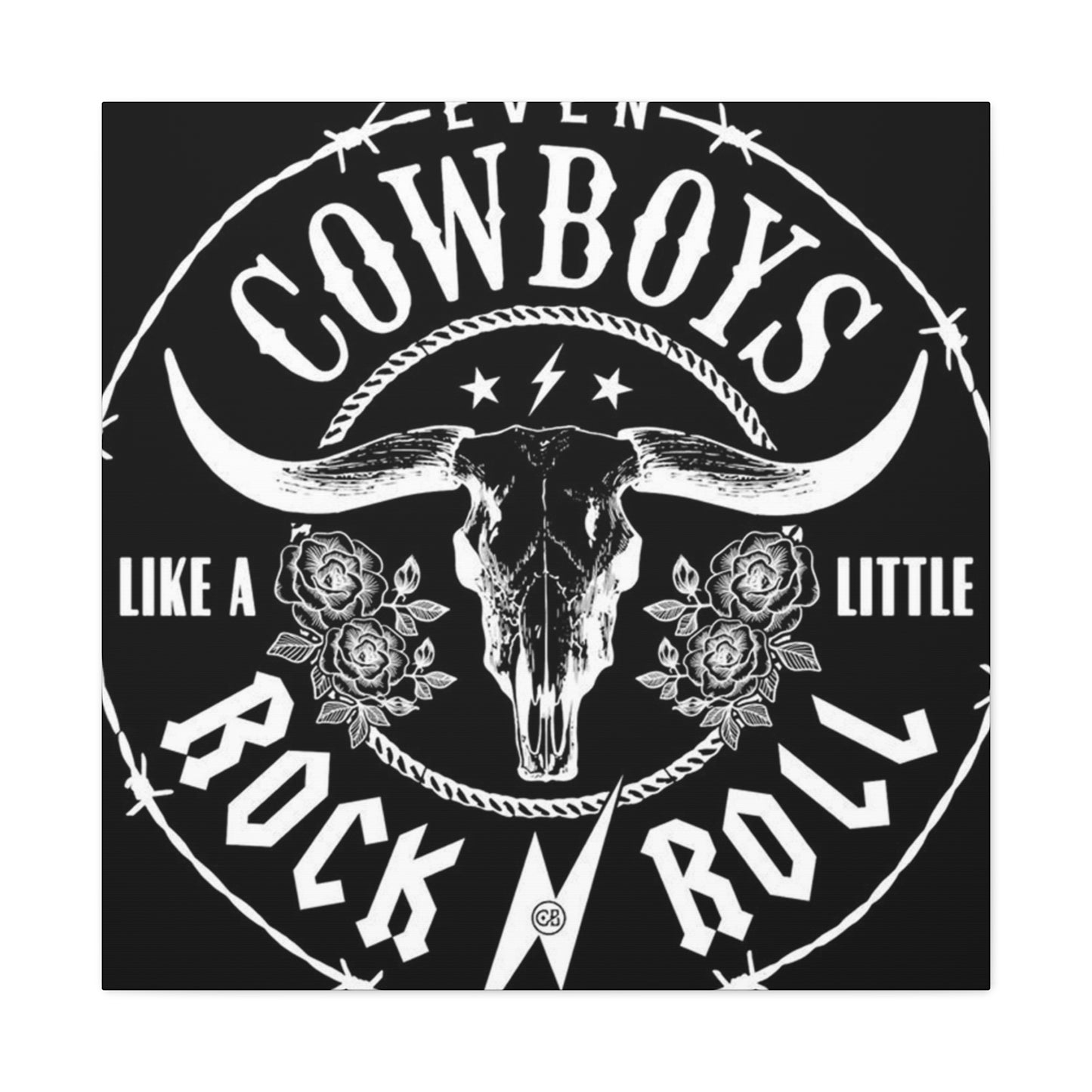Cowboy Rock N Roll Poster Wall Art & Canvas Prints