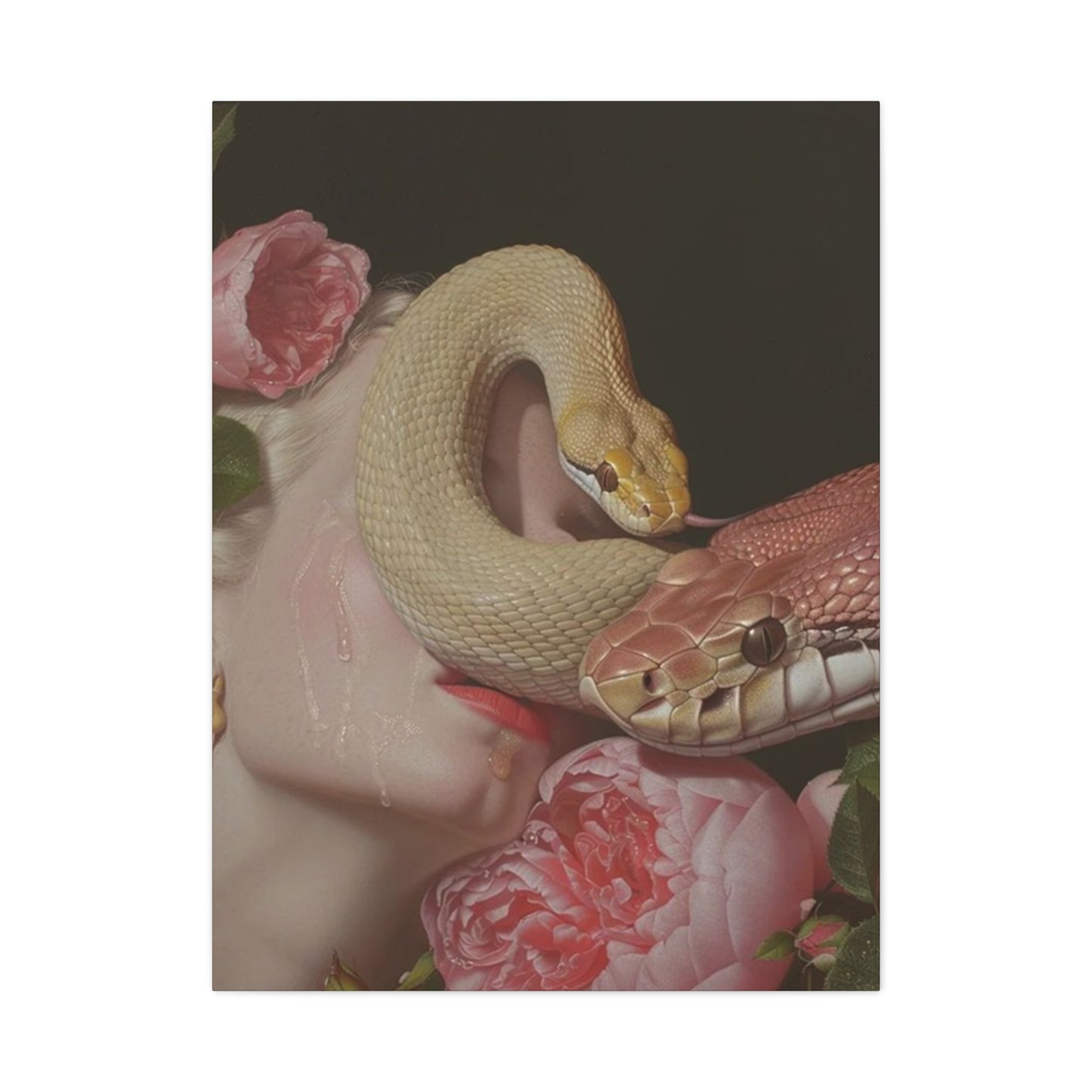 Snake On Lips Wall Art & Canvas Prints