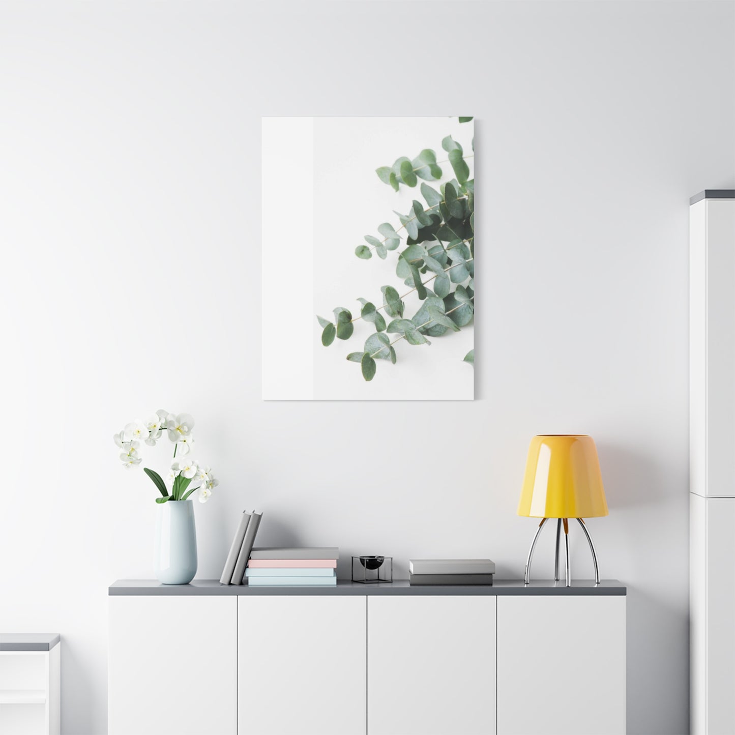 Eucalyptus On White BG Wall Art & Canvas Prints