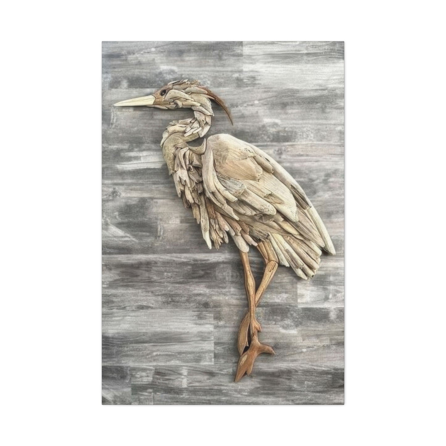 Driftwood Crane Wall Art & Canvas Prints
