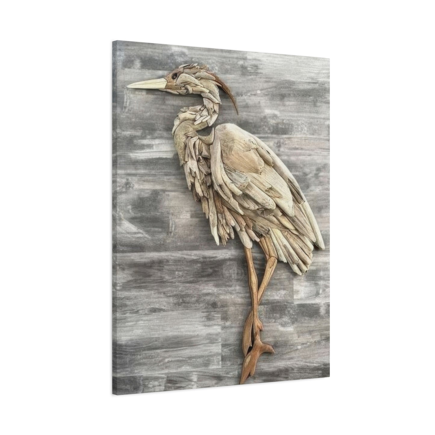 Driftwood Crane Wall Art & Canvas Prints