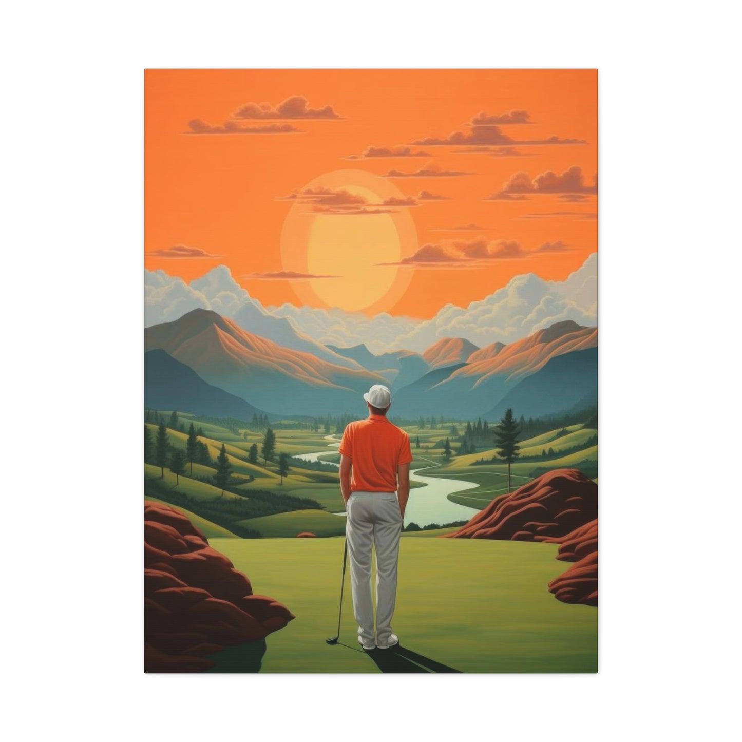 Golf At Sunset Wall Art & Canvas Prints