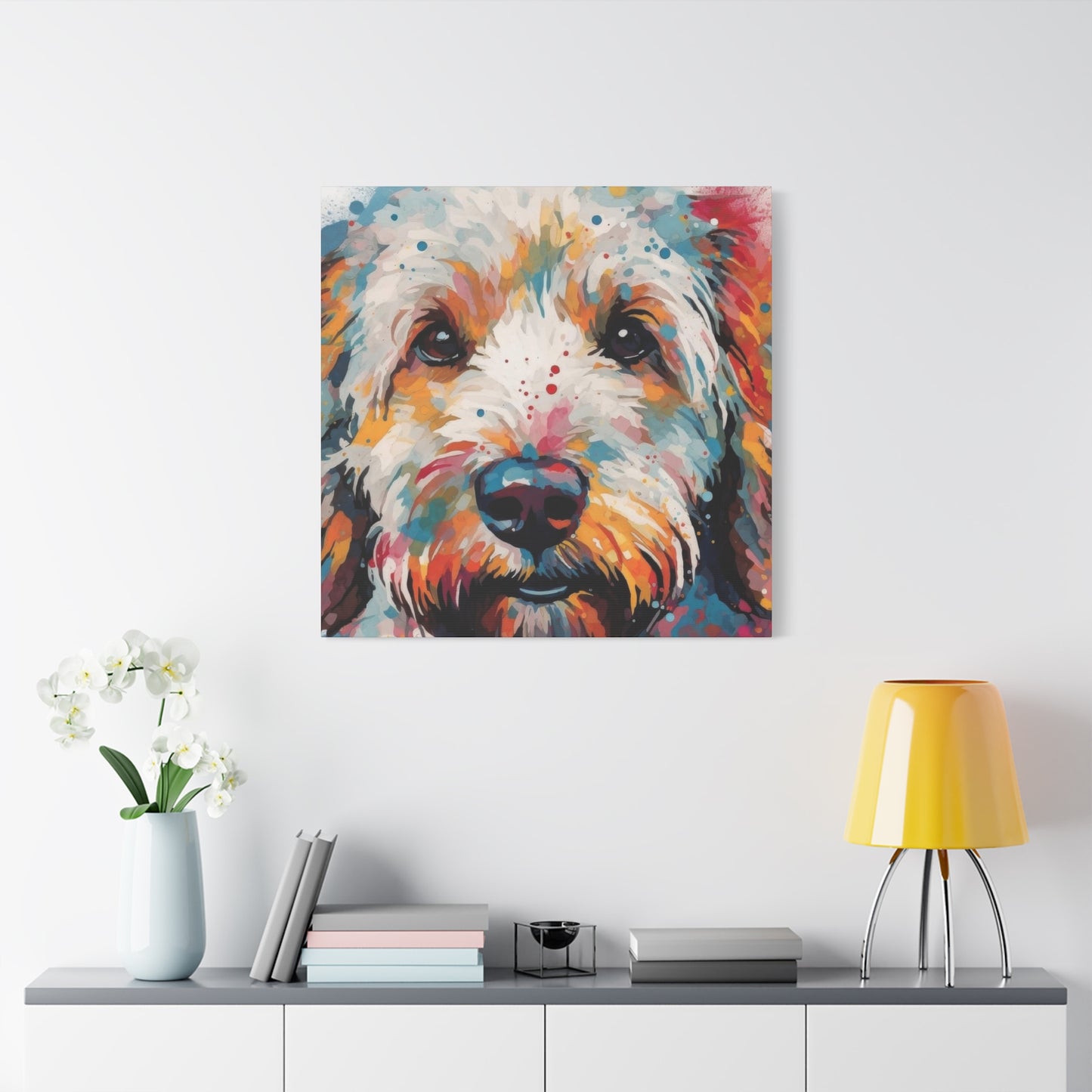 Labradoodle Colorful Wall Art & Canvas Prints