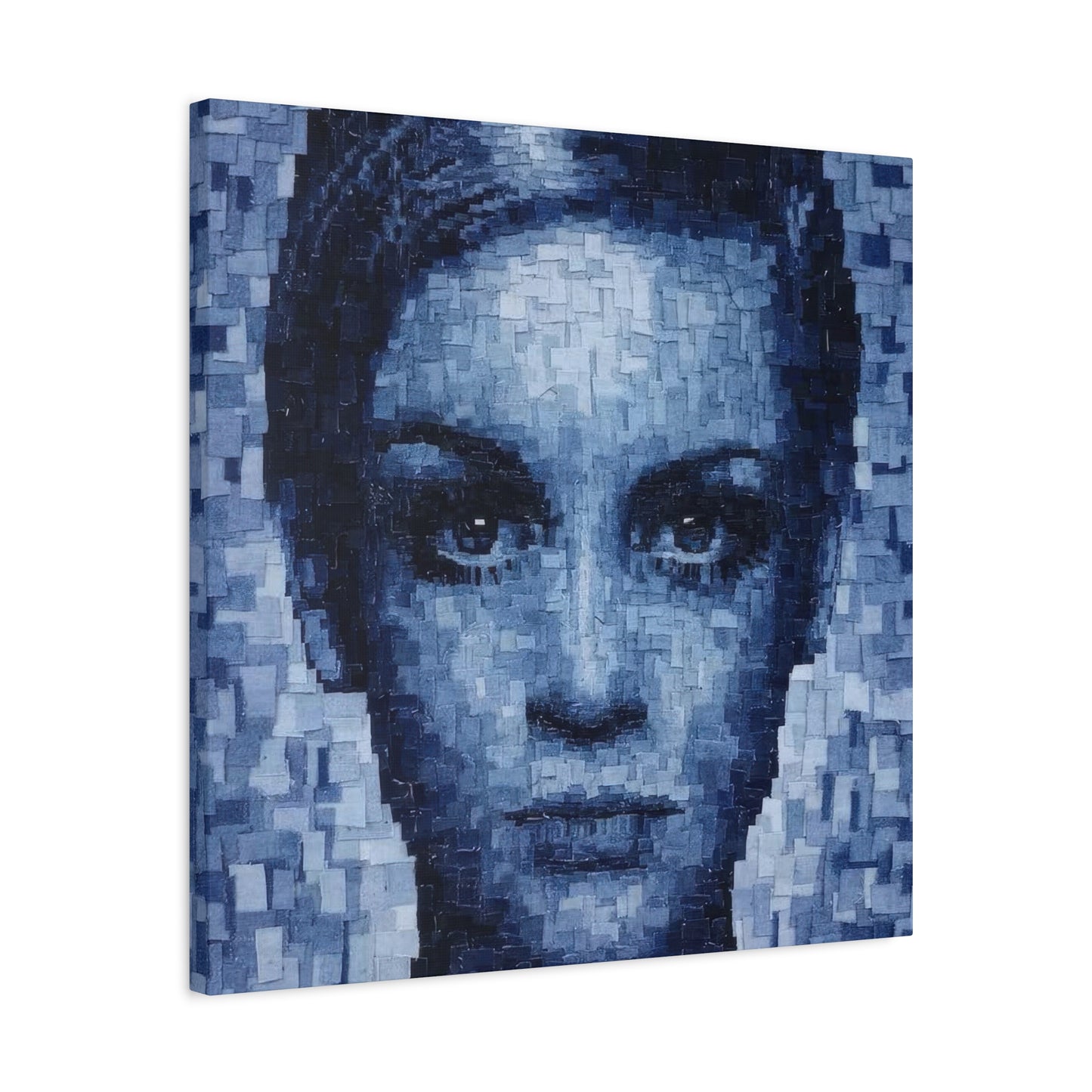 Denim Face Pattern Wall Art & Canvas Prints
