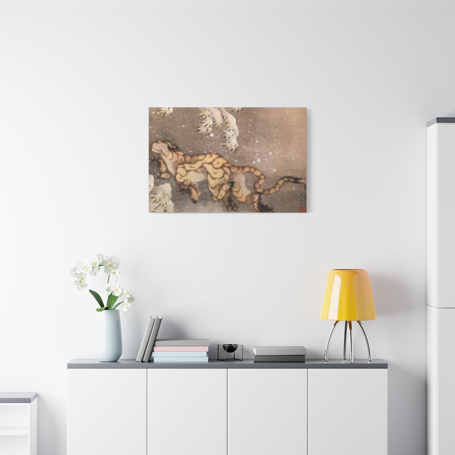 Katsushika Hokusai Old Tiger In The Snow Wall Art & Canvas Prints