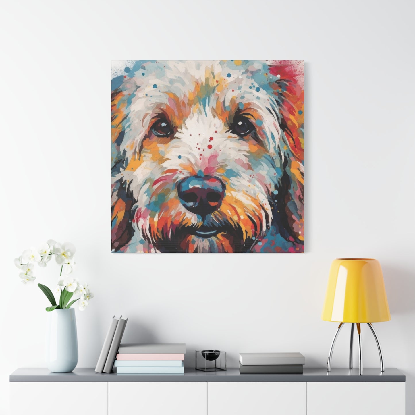 Labradoodle Colorful Wall Art & Canvas Prints