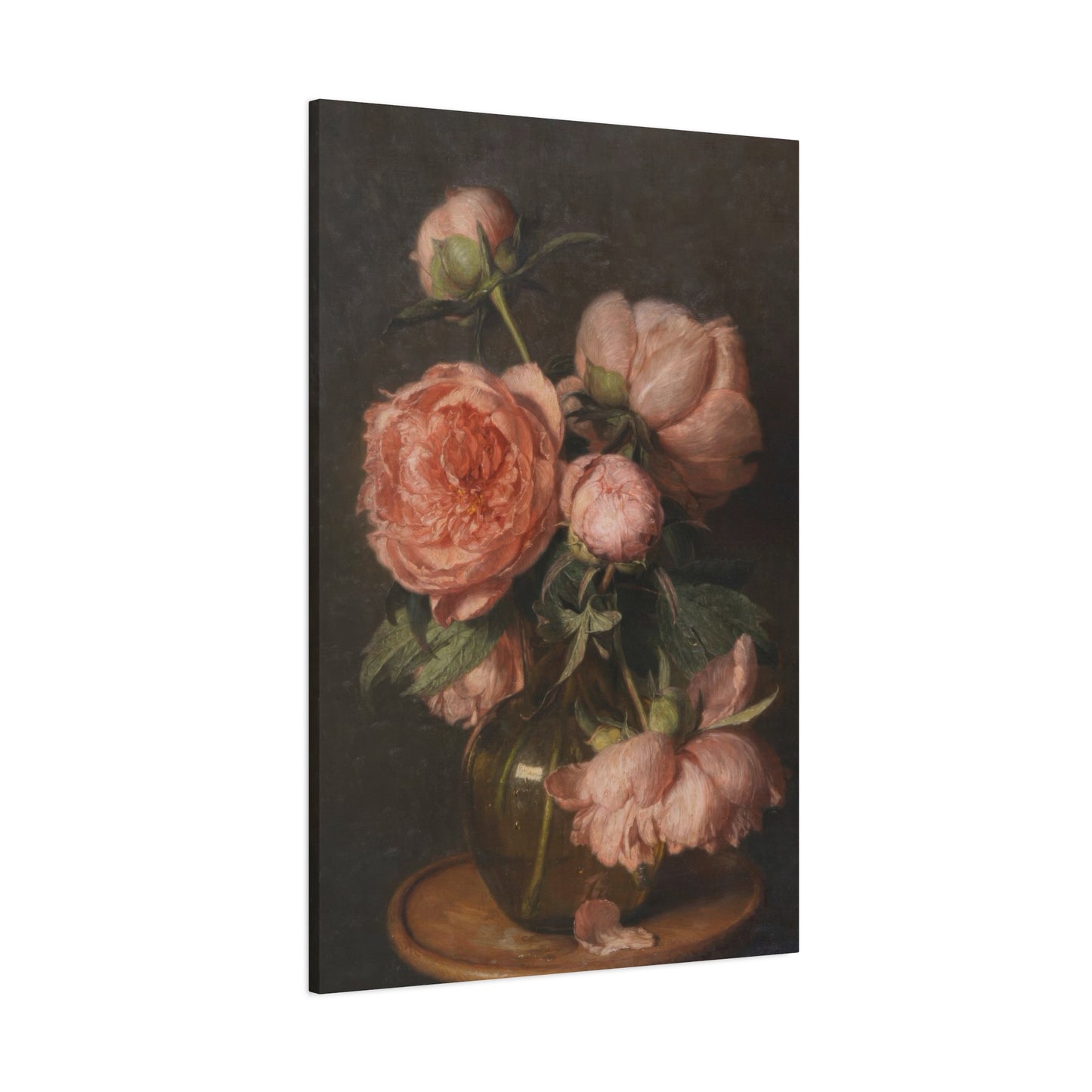 Pink Flower Vase Dark Academia Wall Art & Canvas Prints