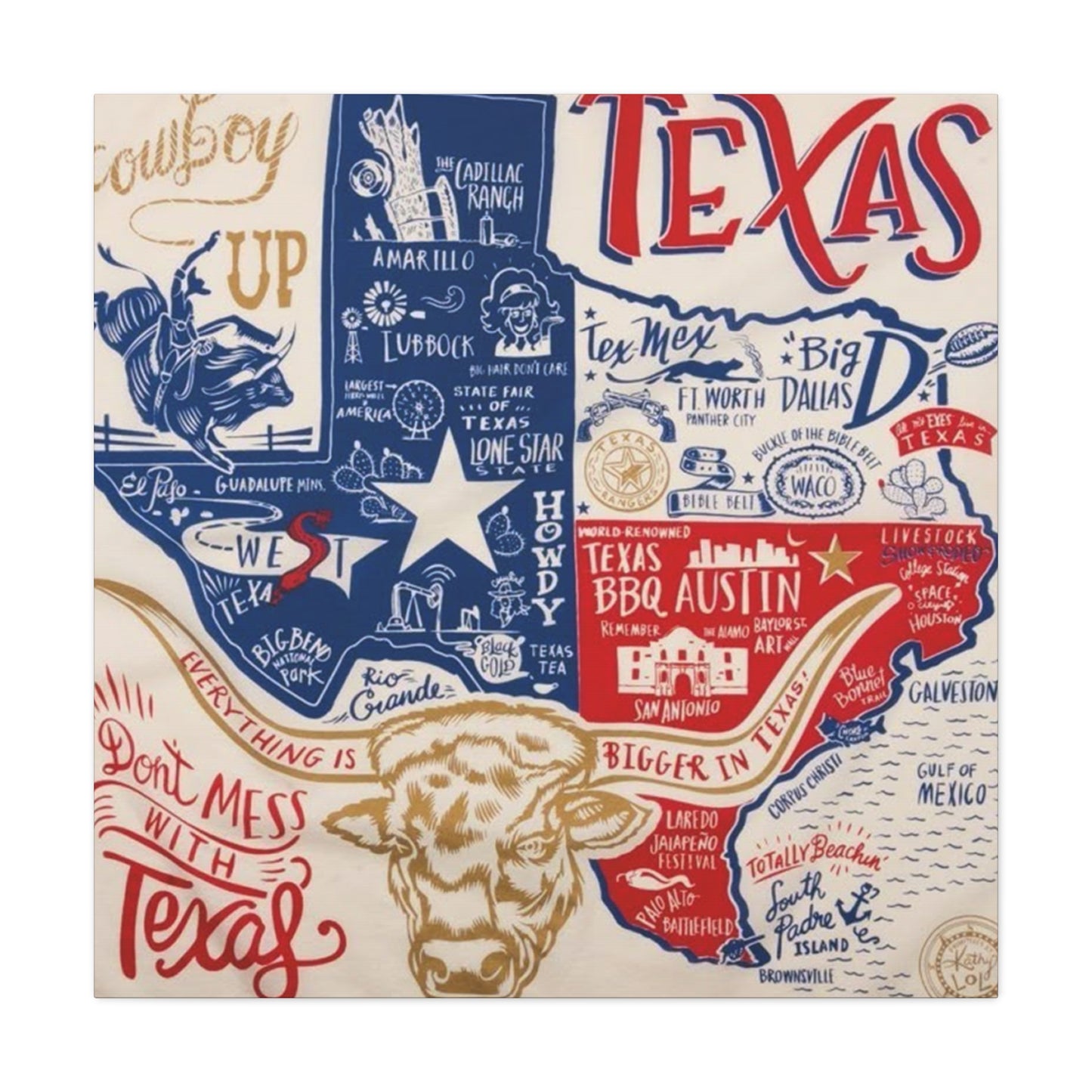 Texas Poster Wall Art & Canvas Prints