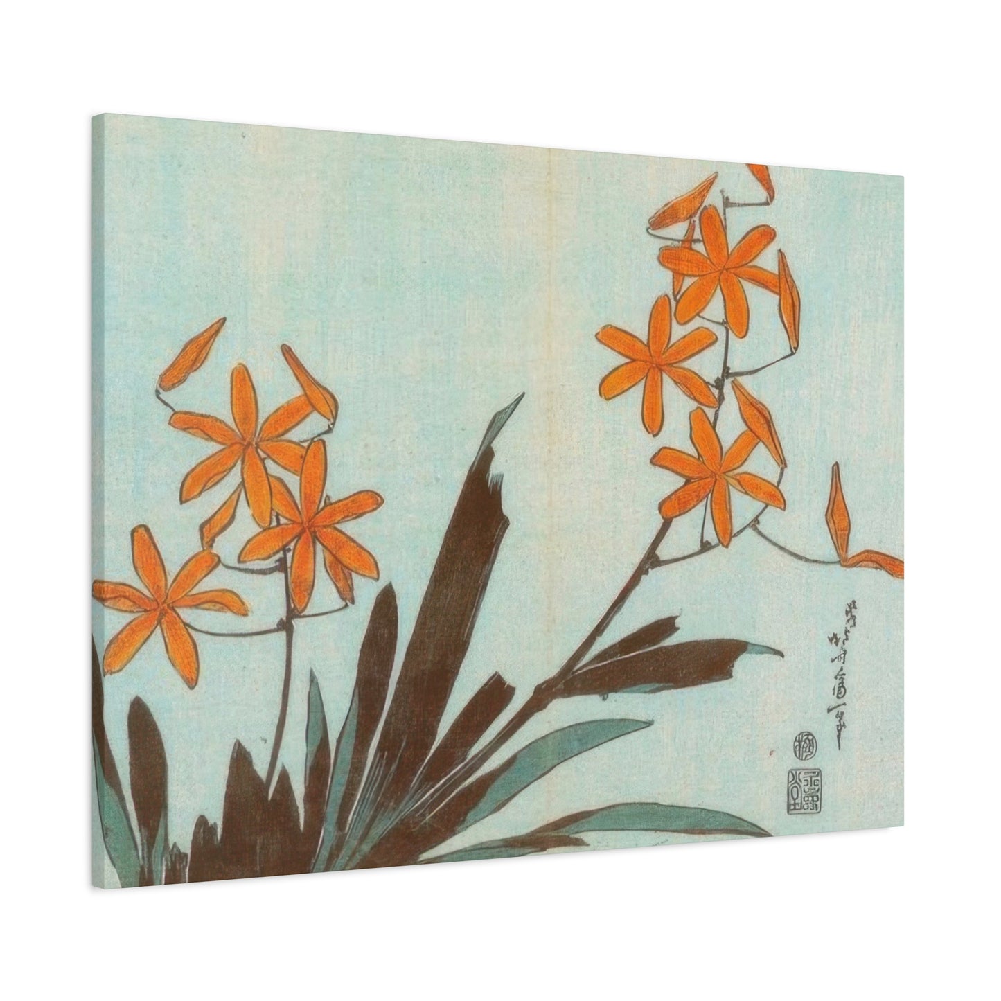 Katsushika Hokusai Orange Orchids Wall Art & Canvas Prints