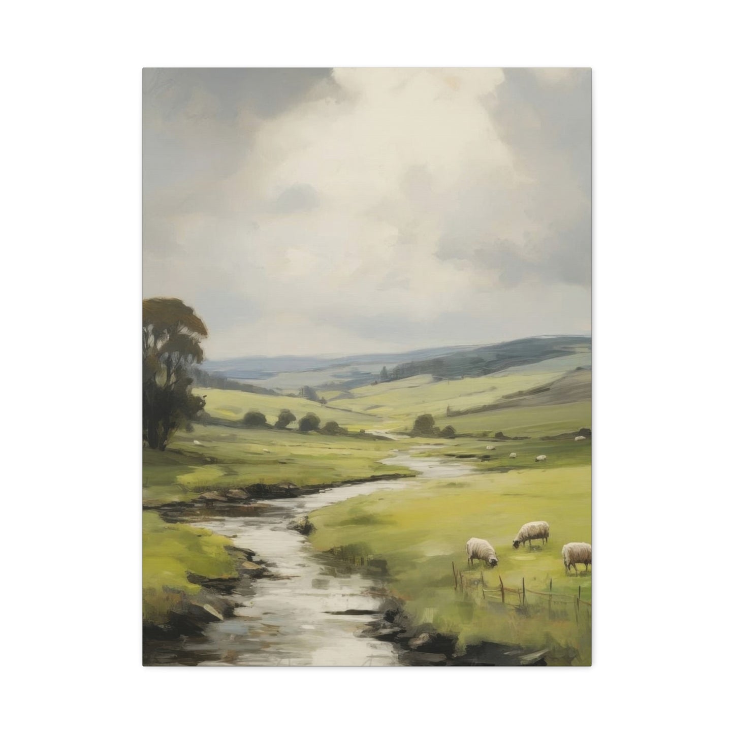 Countryside Water Stream Wall Art & Canvas Prints