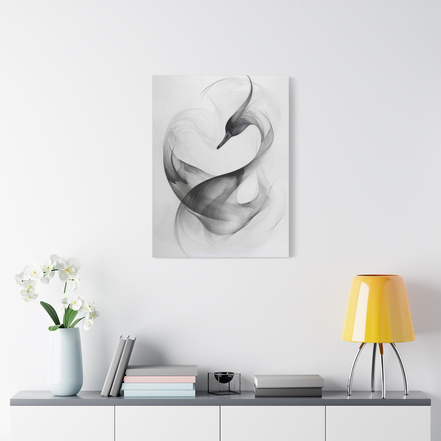 Swan Grey Wall Art & Canvas Prints