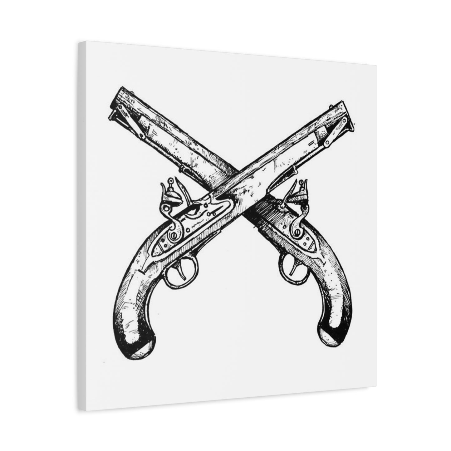Vintage Gun Drawing Wall Art & Canvas Prints