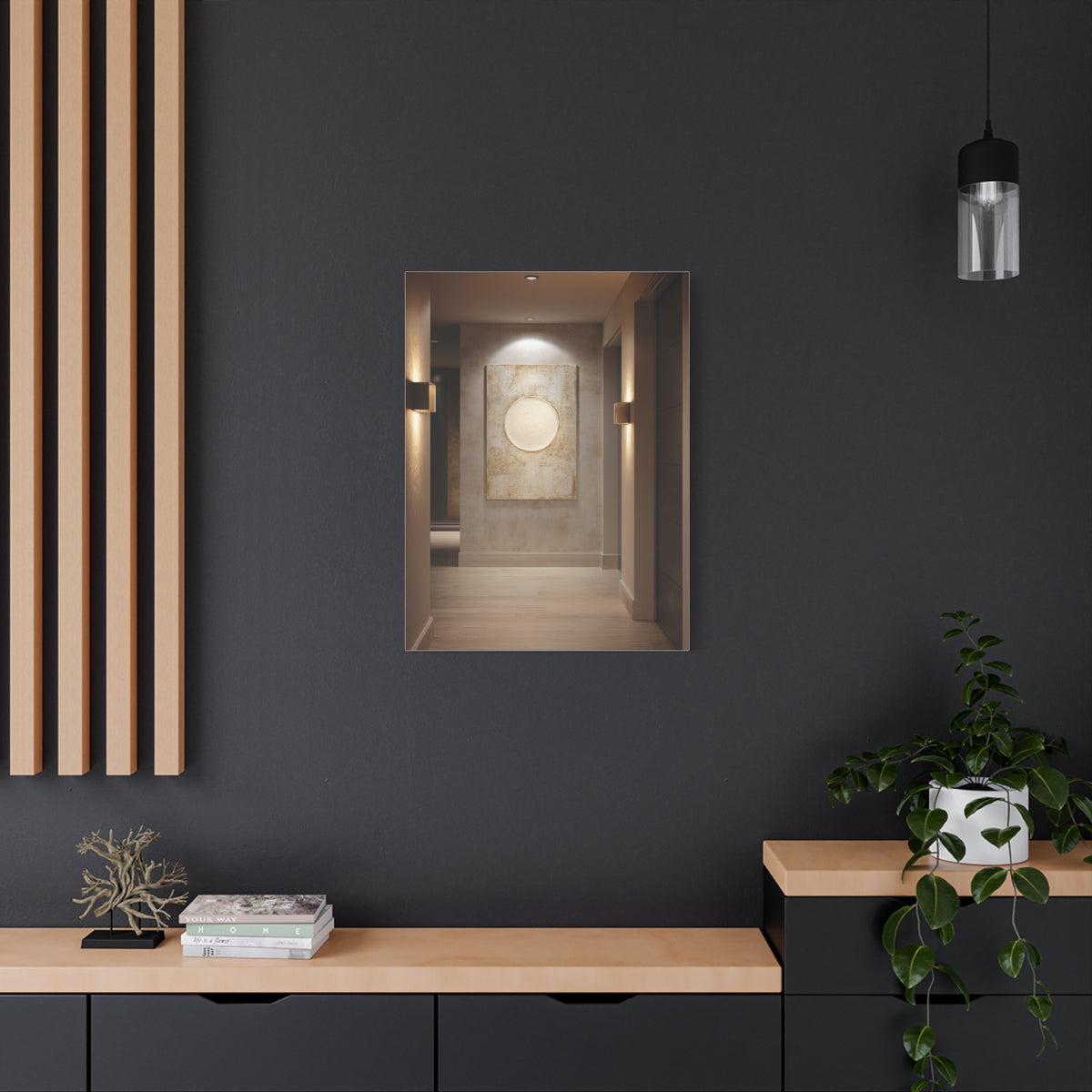 Minimalist Textured Luxury Hotel Hallway Wall Art & Canvas Print