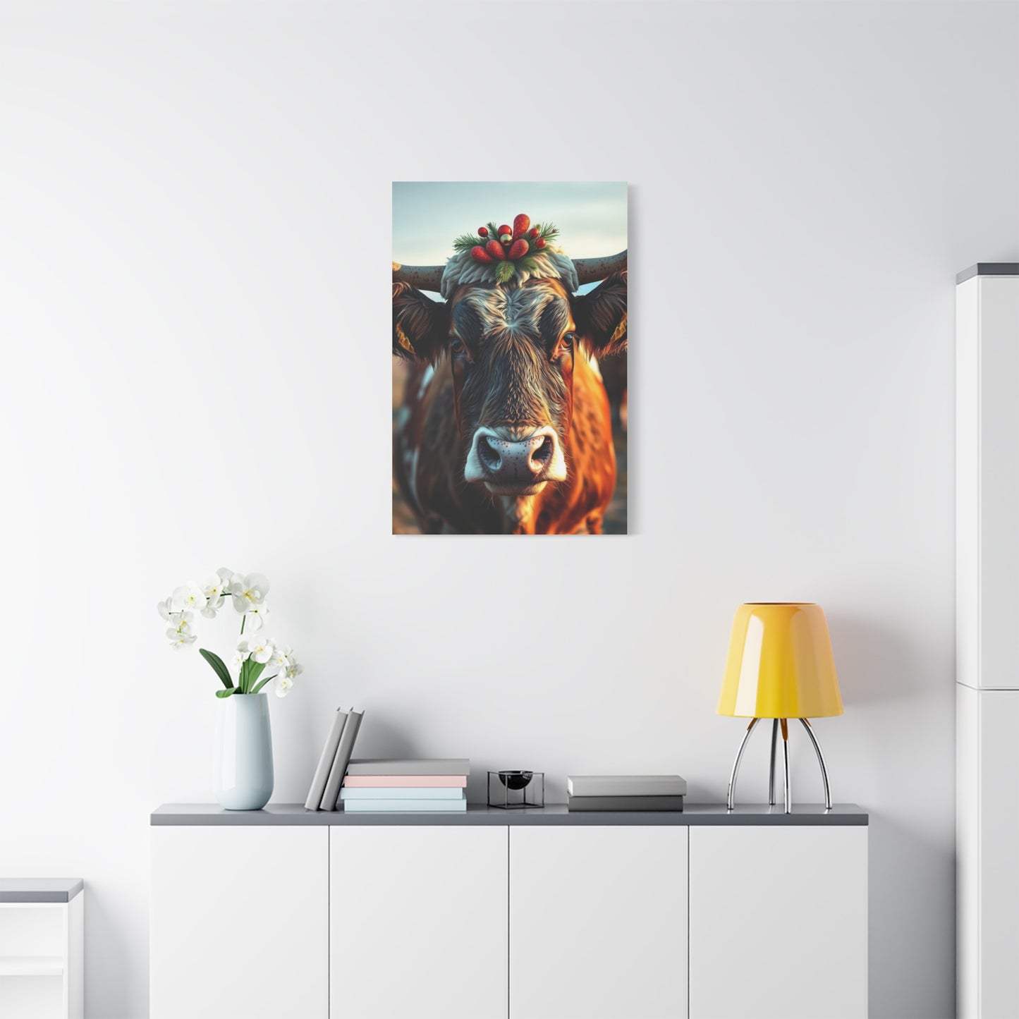 Elite Christmas Cow Art Vision Wall Art & Canvas Print