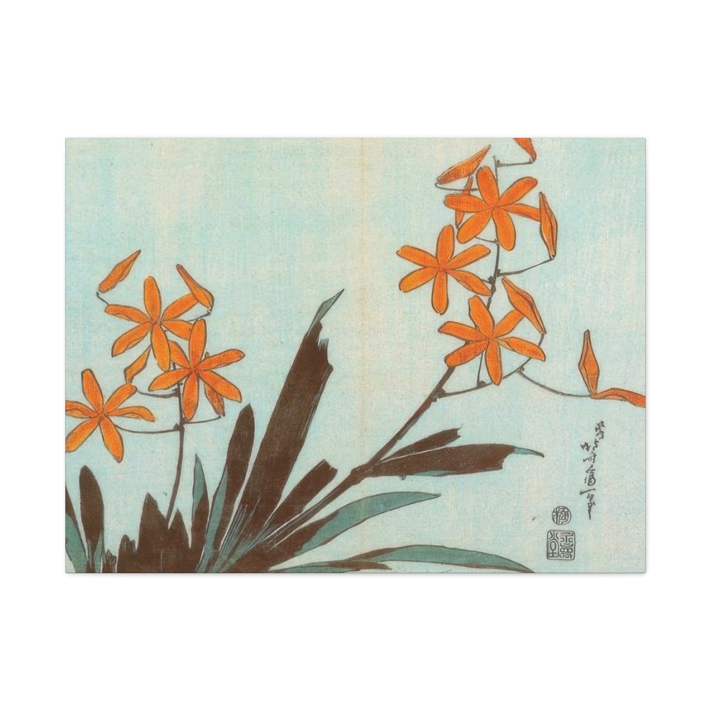 Katsushika Hokusai Orange Orchids Wall Art & Canvas Prints