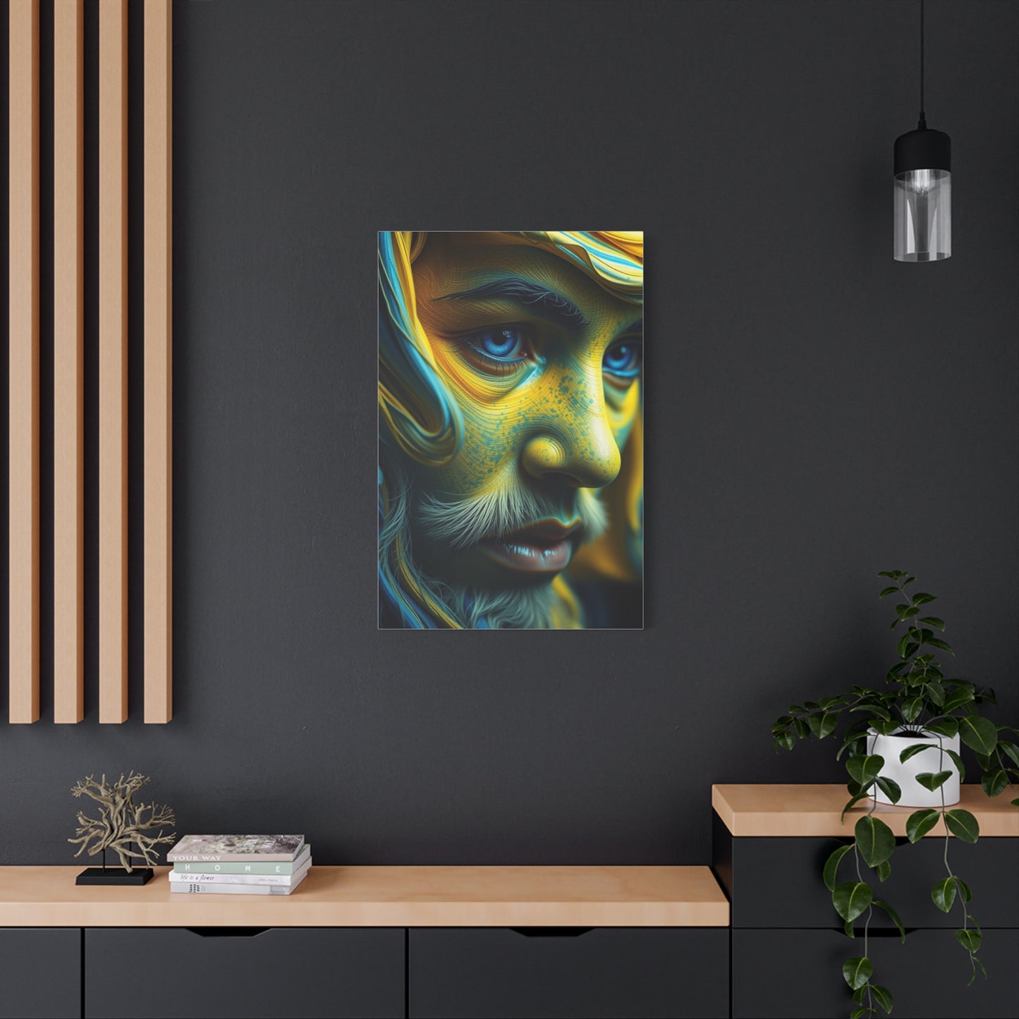 Vision Blue & Yellow Art Art Wall Art & Canvas Print