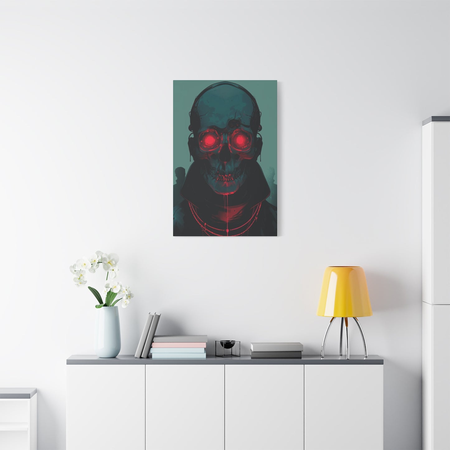 Red Eye Skull Wall Art & Canvas Prints