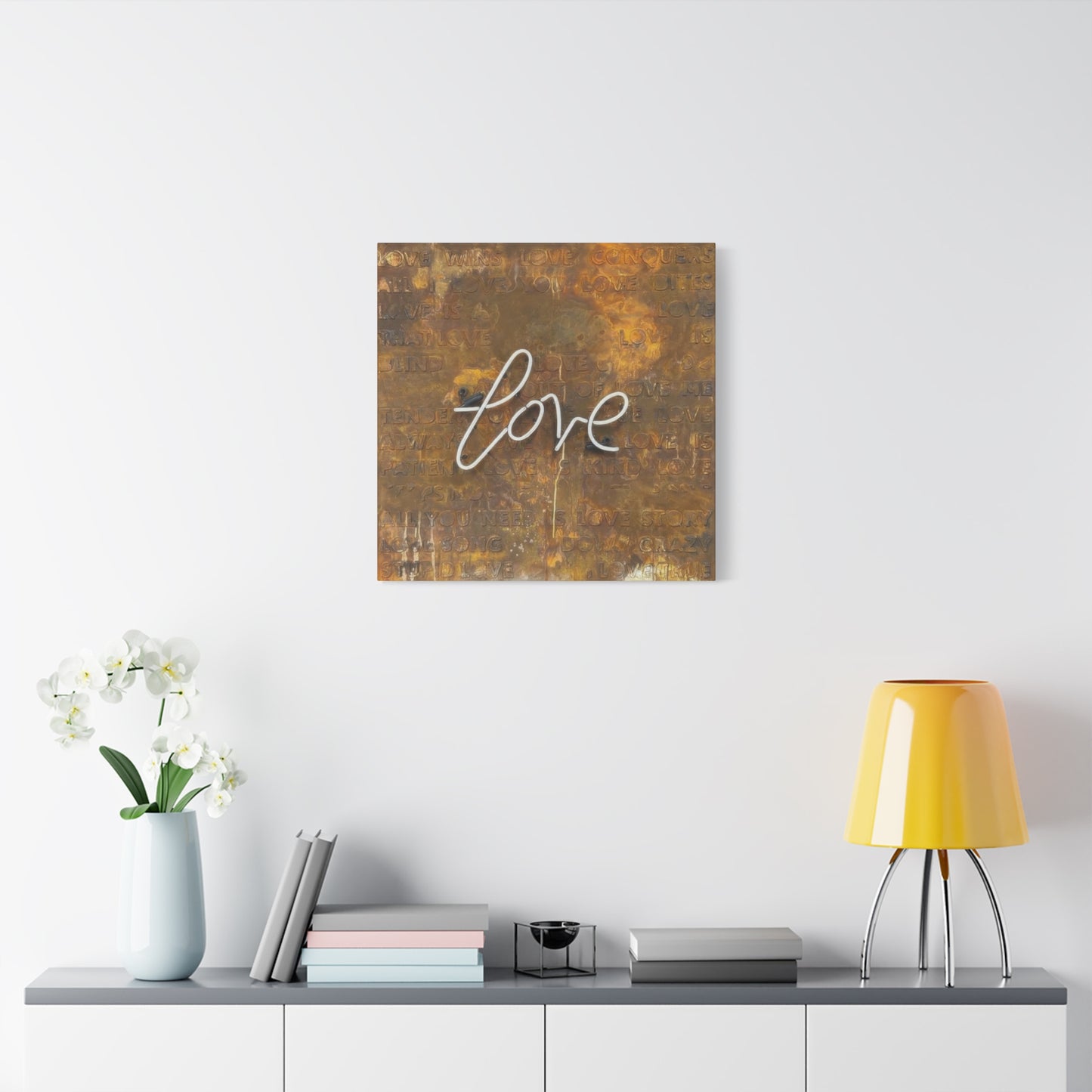 Kent Youngstrom Neon Rust Love Wall Art & Canvas Prints