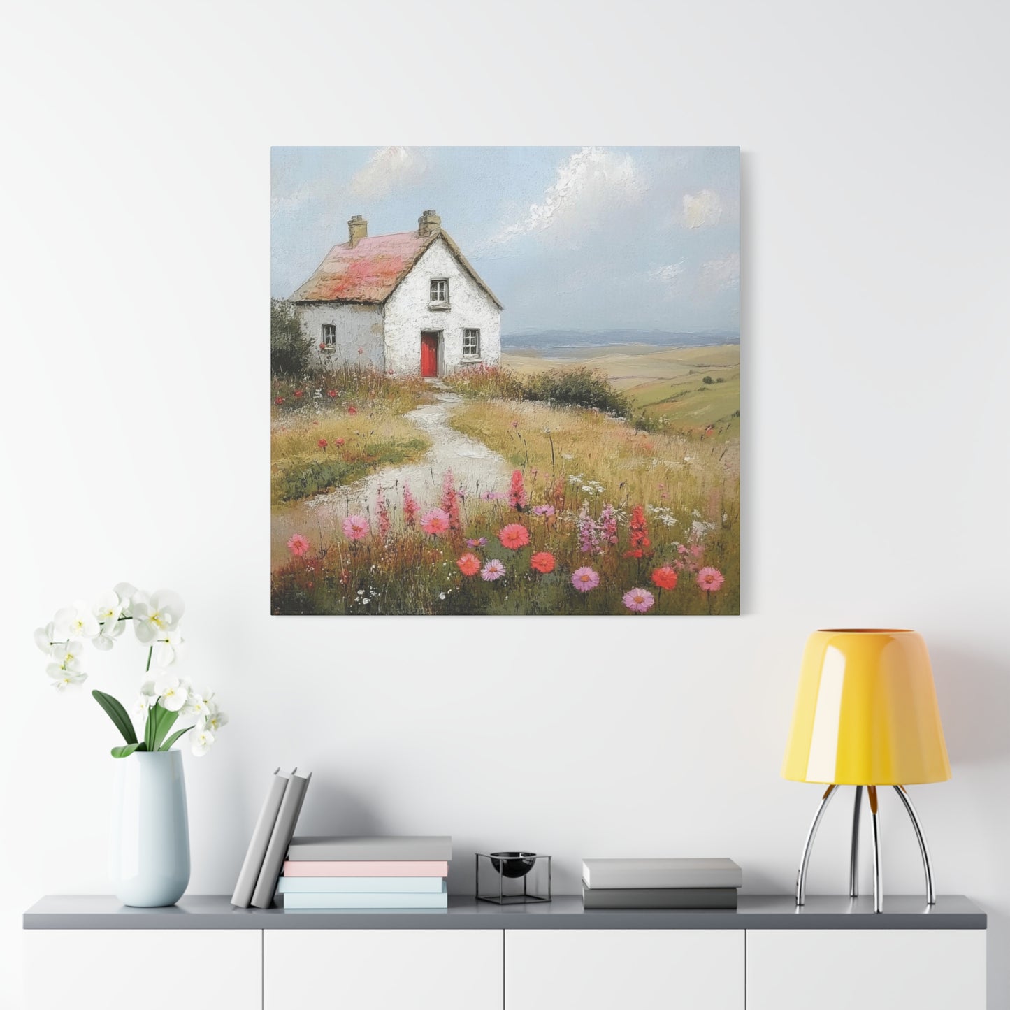 House On Hill Countryside Wall Art & Canvas Prints