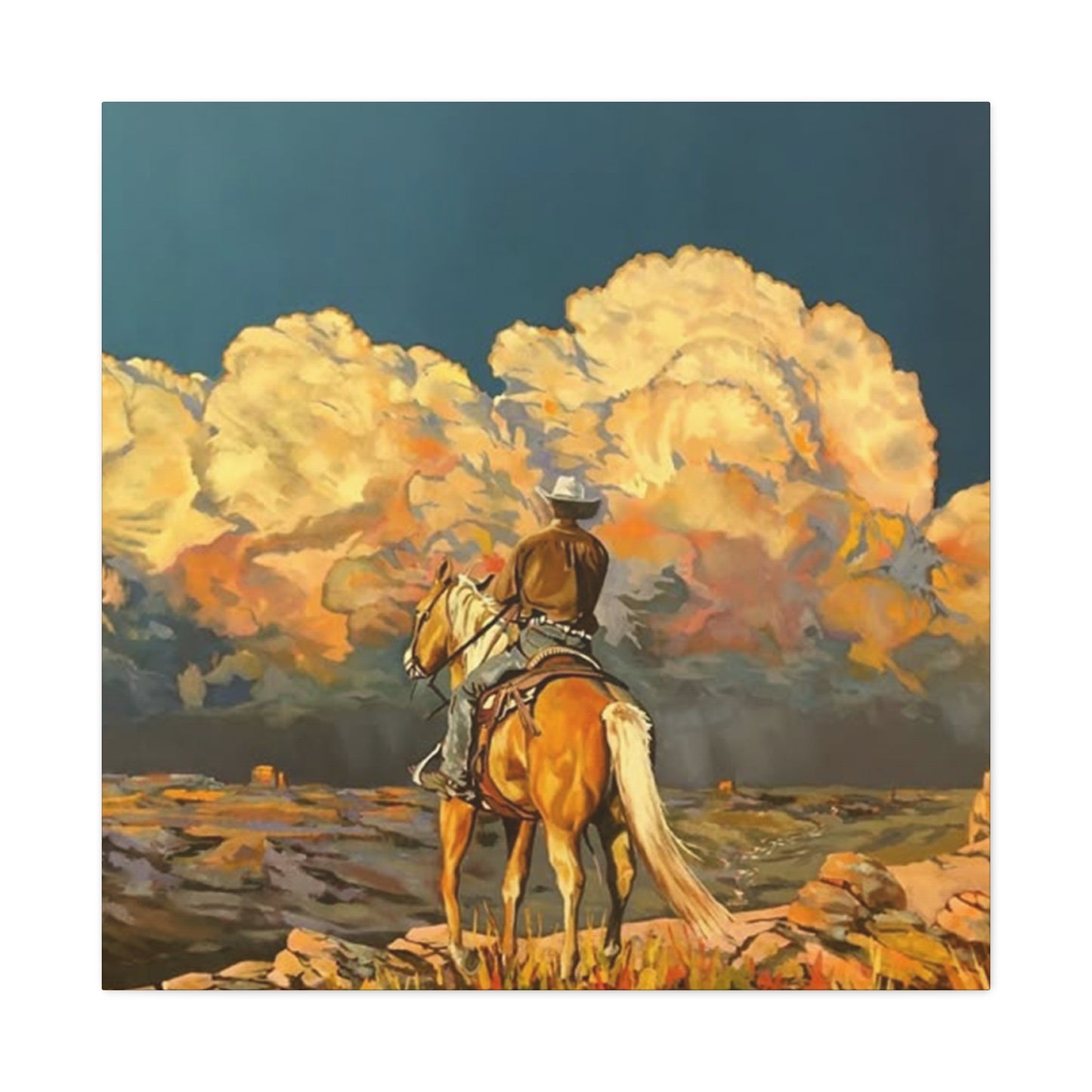 Cowboy In Southwest Wall Art & Canvas Prints