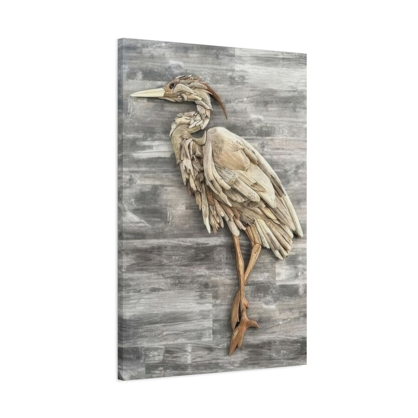 Driftwood Crane Wall Art & Canvas Prints
