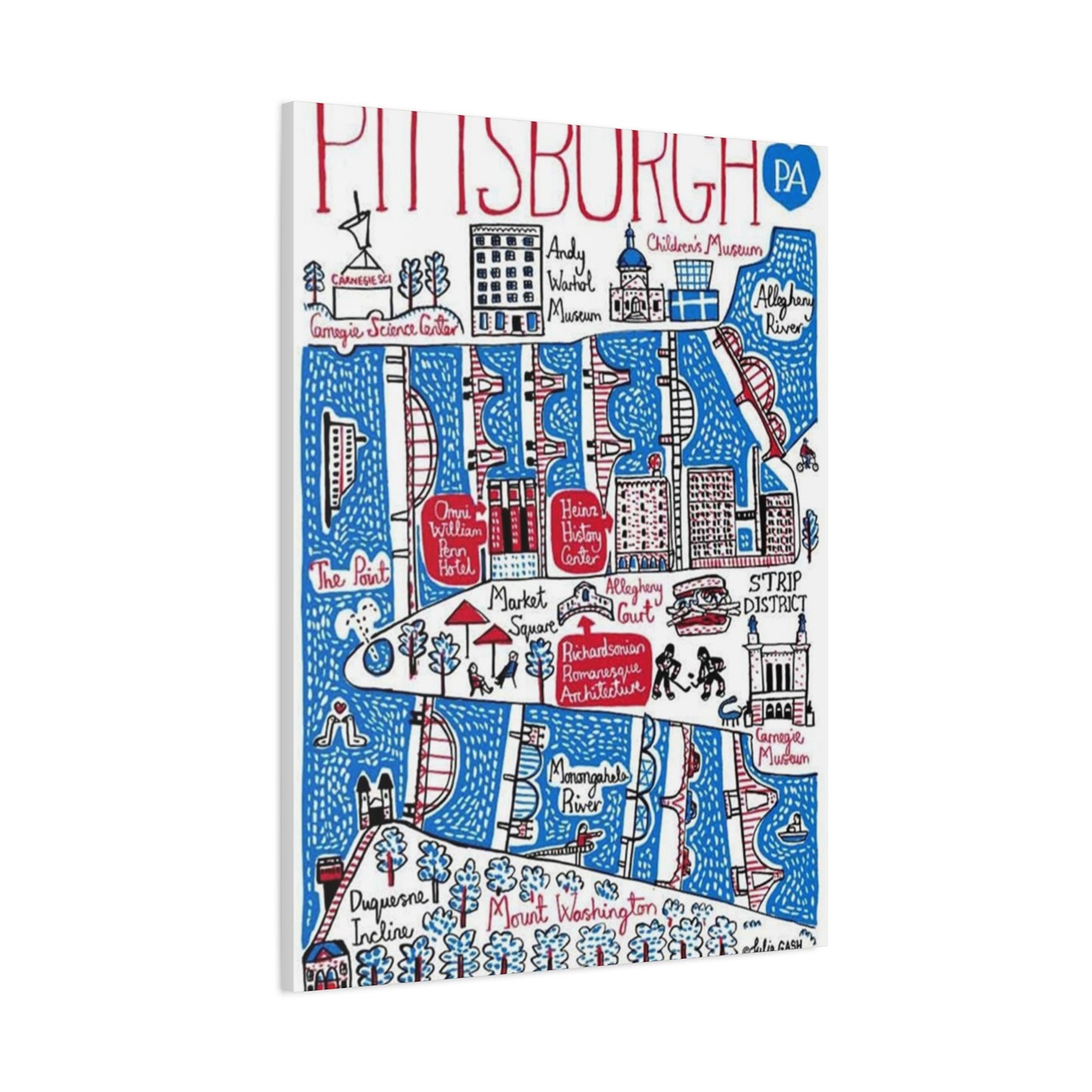 Pittsburgh City Graffiti Poster Wall Art & Canvas Prints