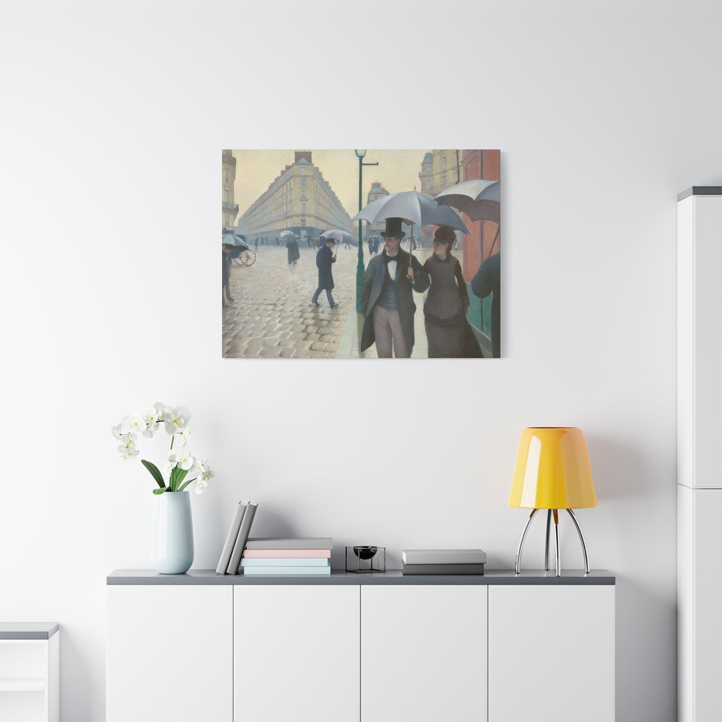 Paris Street Rainy Impression Wall Art & Canvas Prints