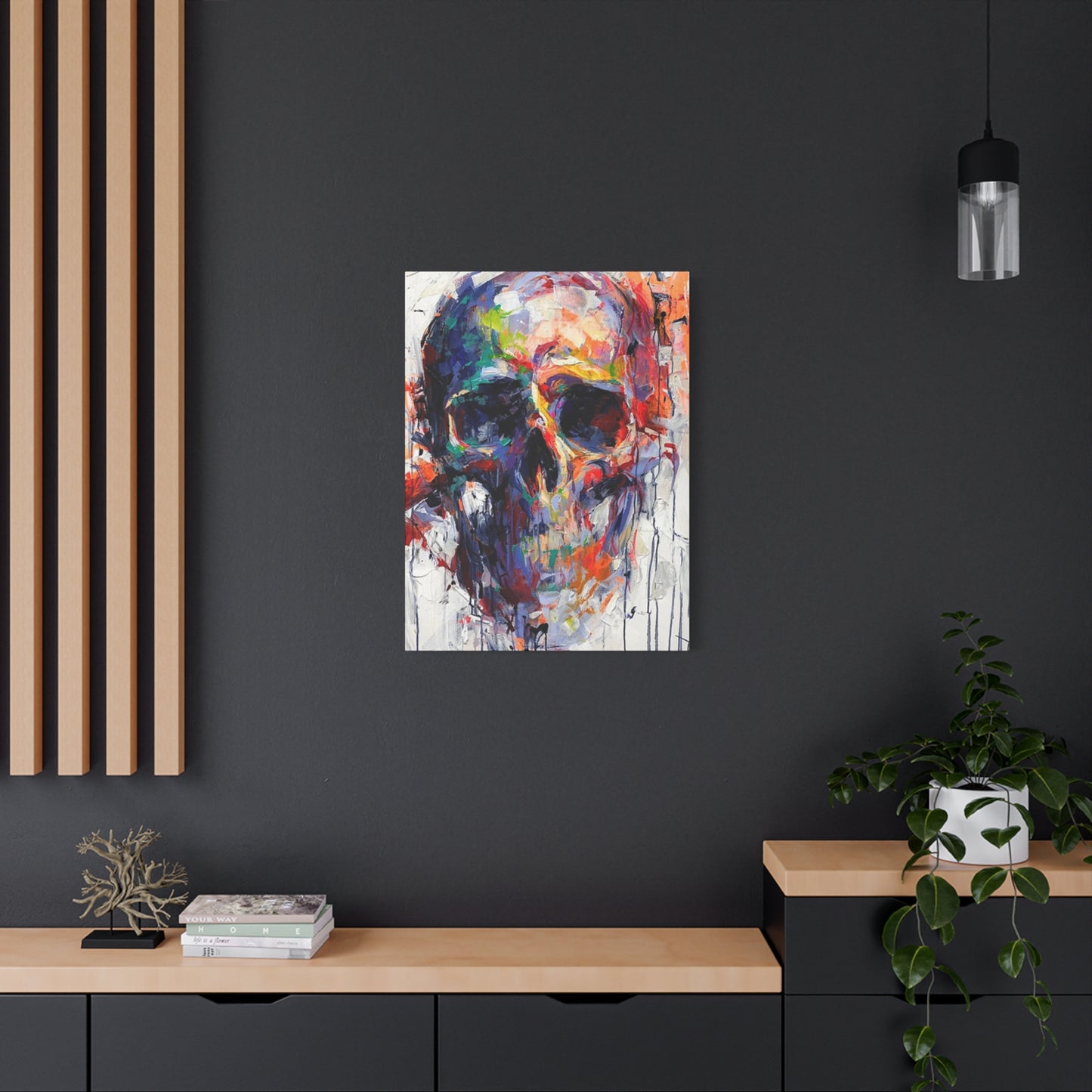 Colorful Skull Painting Wall Art & Canvas Prints