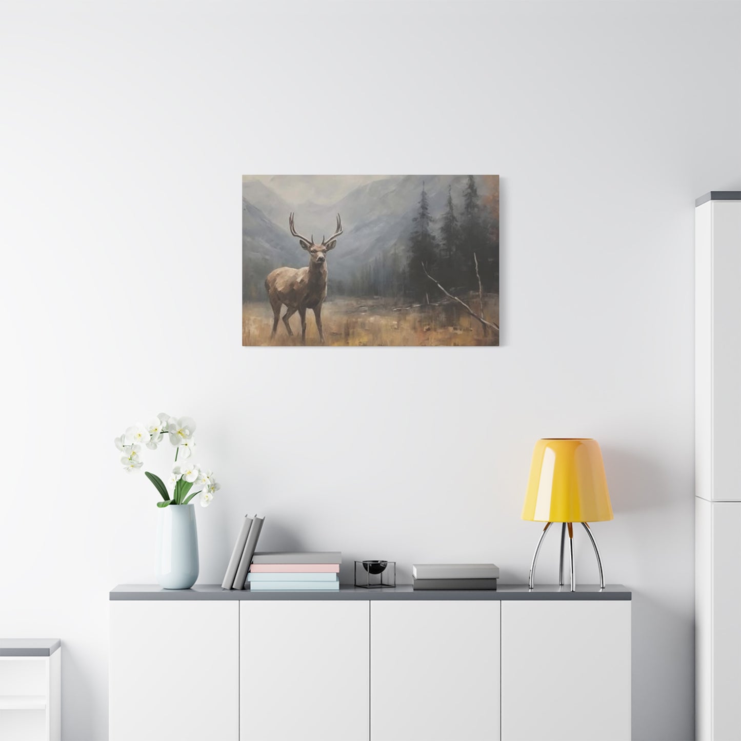 Deer Wildlife Painting Wall Art & Canvas Prints