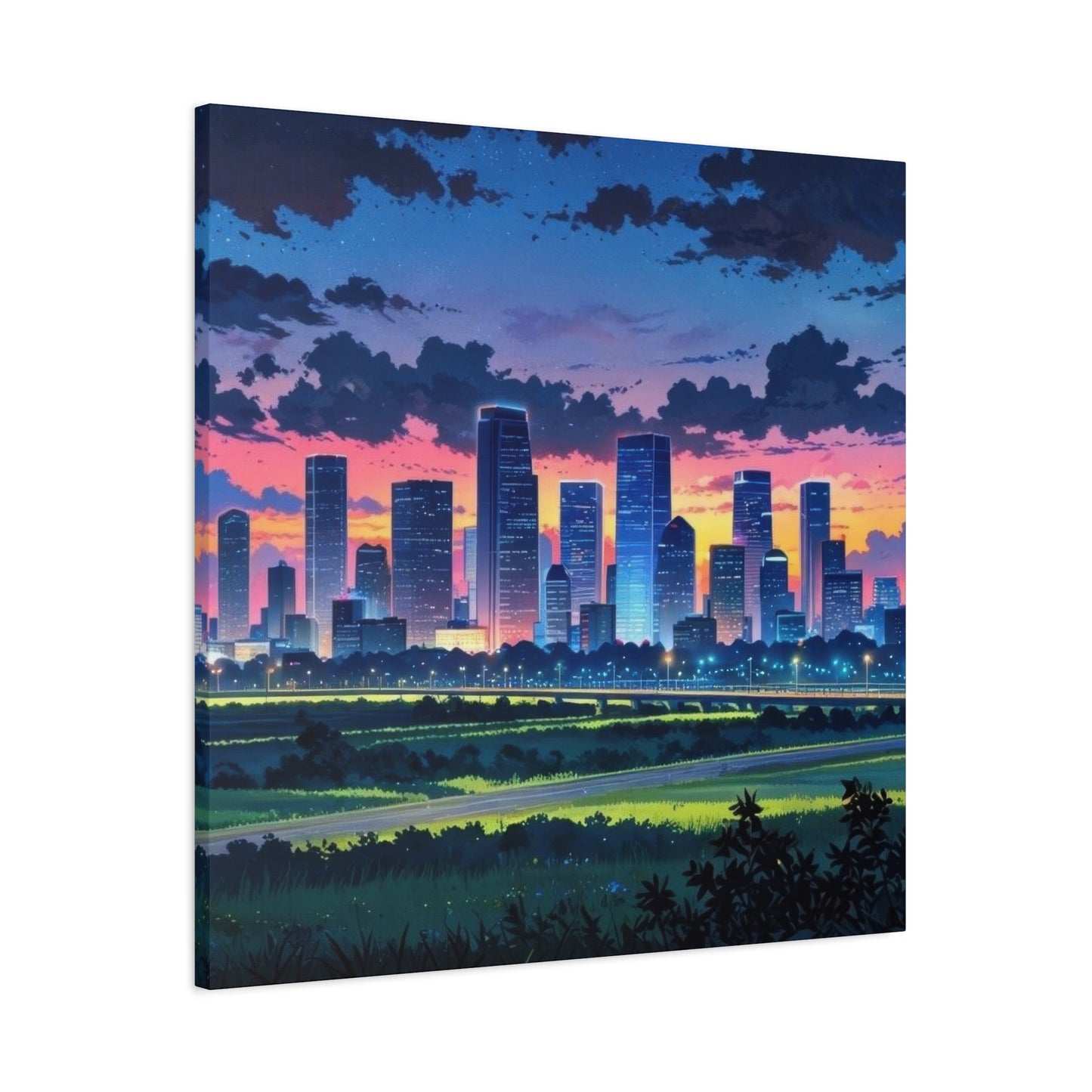 Houston Skyline Sunset Wall Art & Canvas Prints