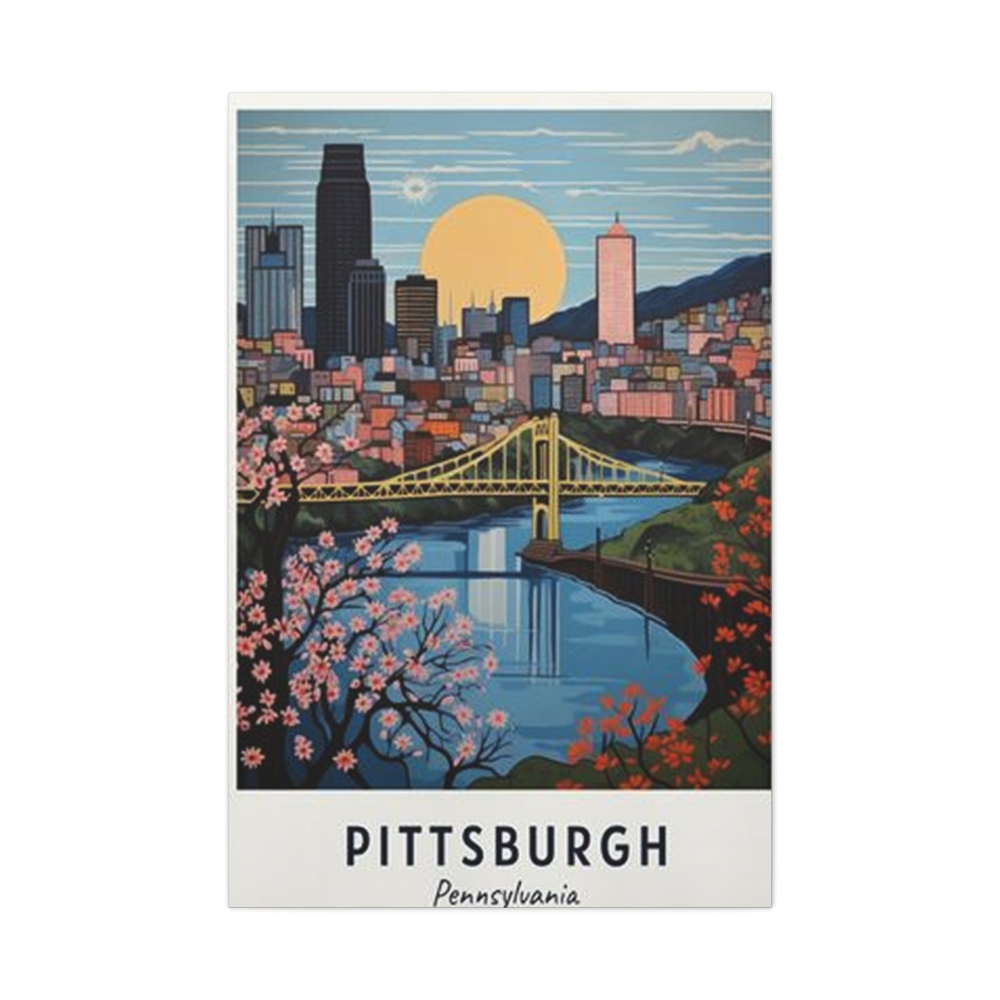 Dawn Sky Pittsburgh Poster Wall Art & Canvas Prints