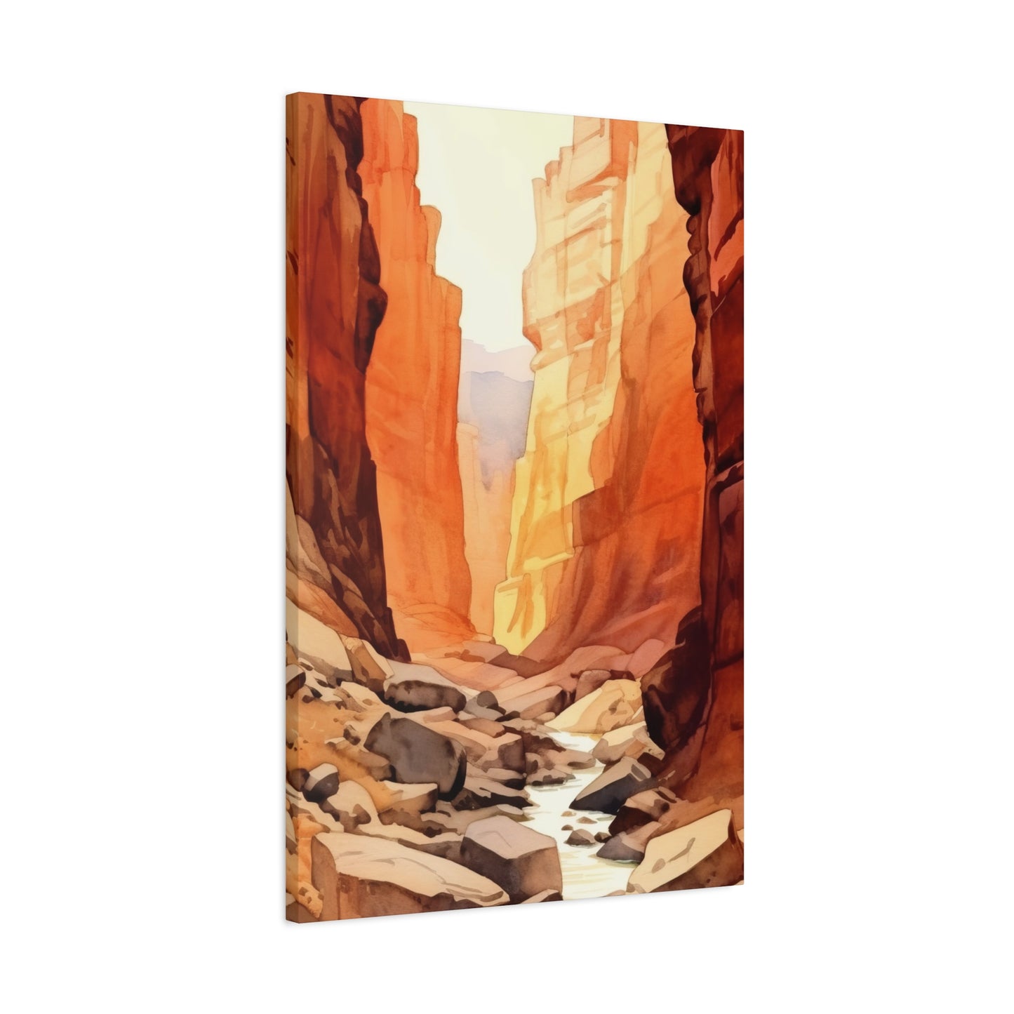 Desert Canyon Watercolor Earth Tones Wall Art & Canvas Prints