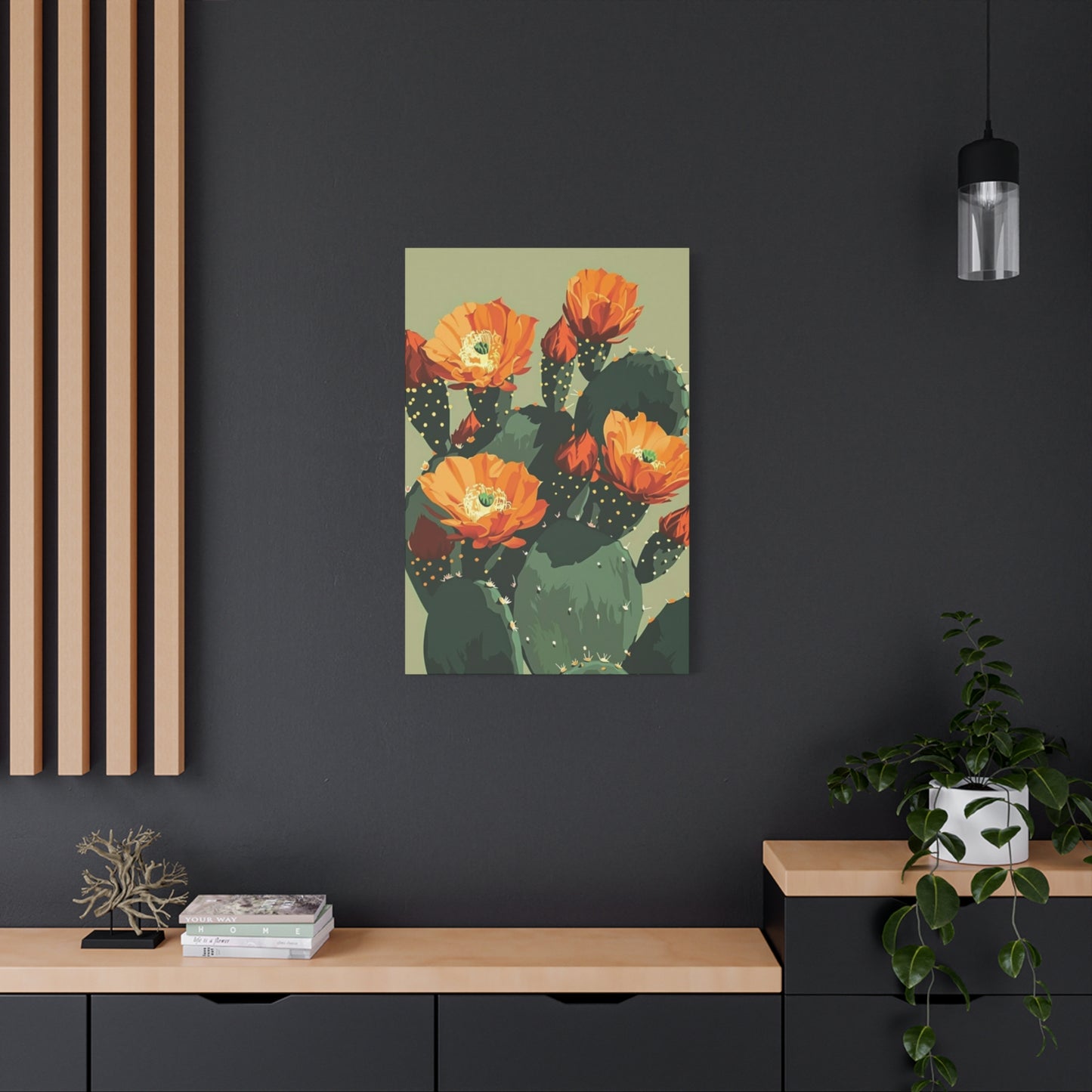 Flower On Cactus Wall Art & Canvas Prints