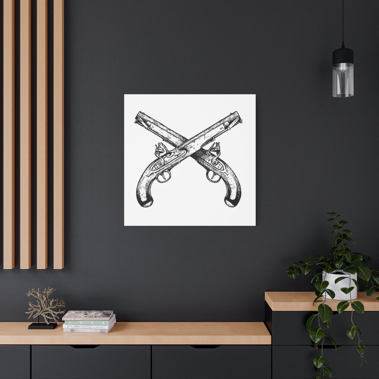 Vintage Gun Drawing Wall Art & Canvas Prints