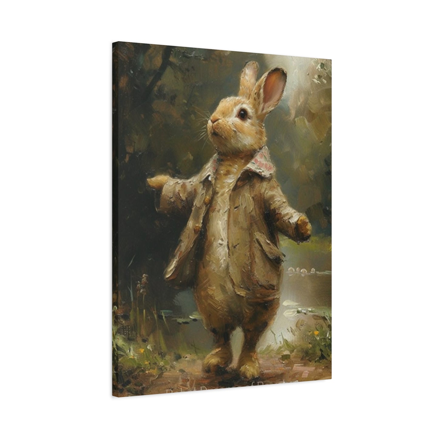 Dressed Rabbit Painting Wall Art & Canvas Prints