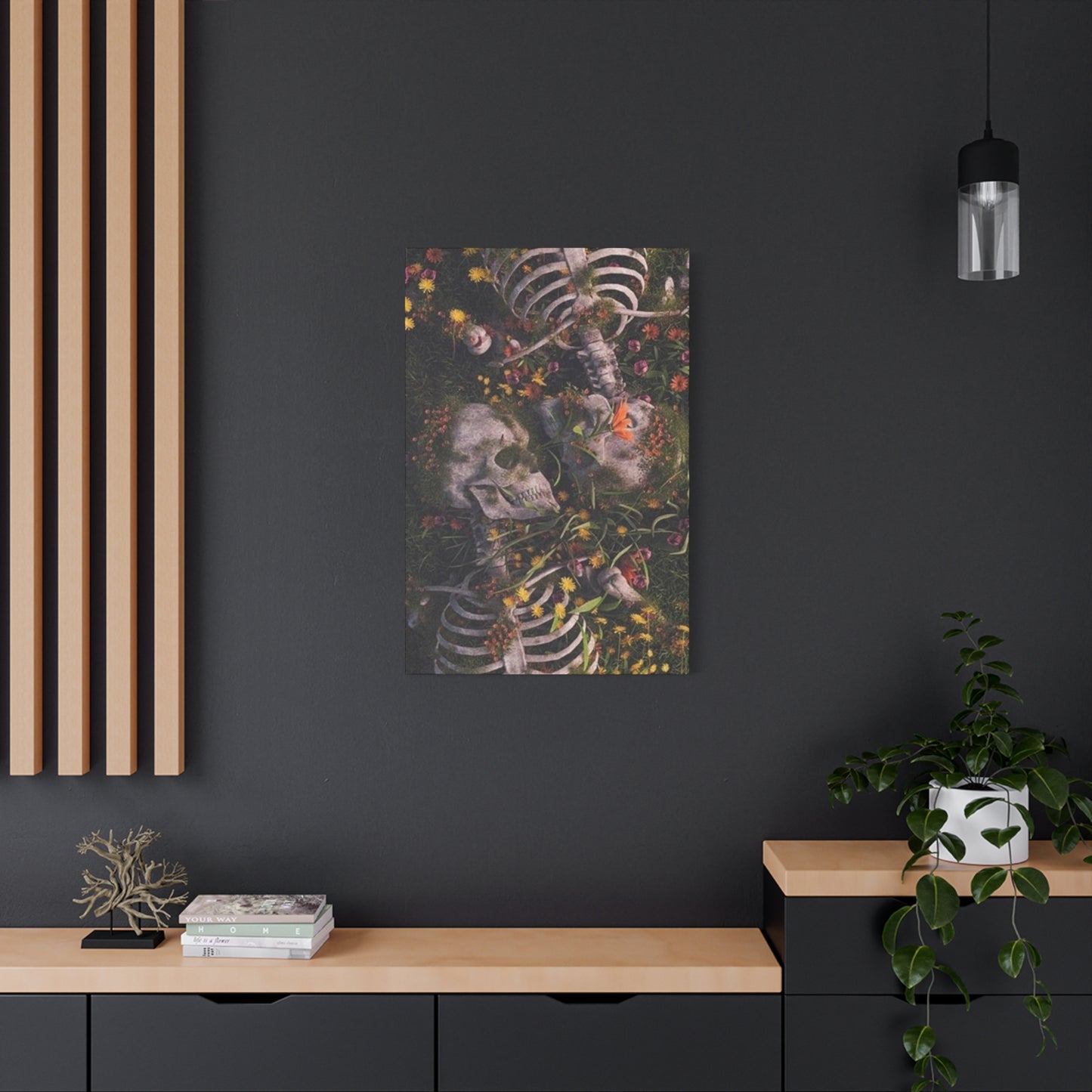 Skeleton Couple Painting Wall Art & Canvas Prints