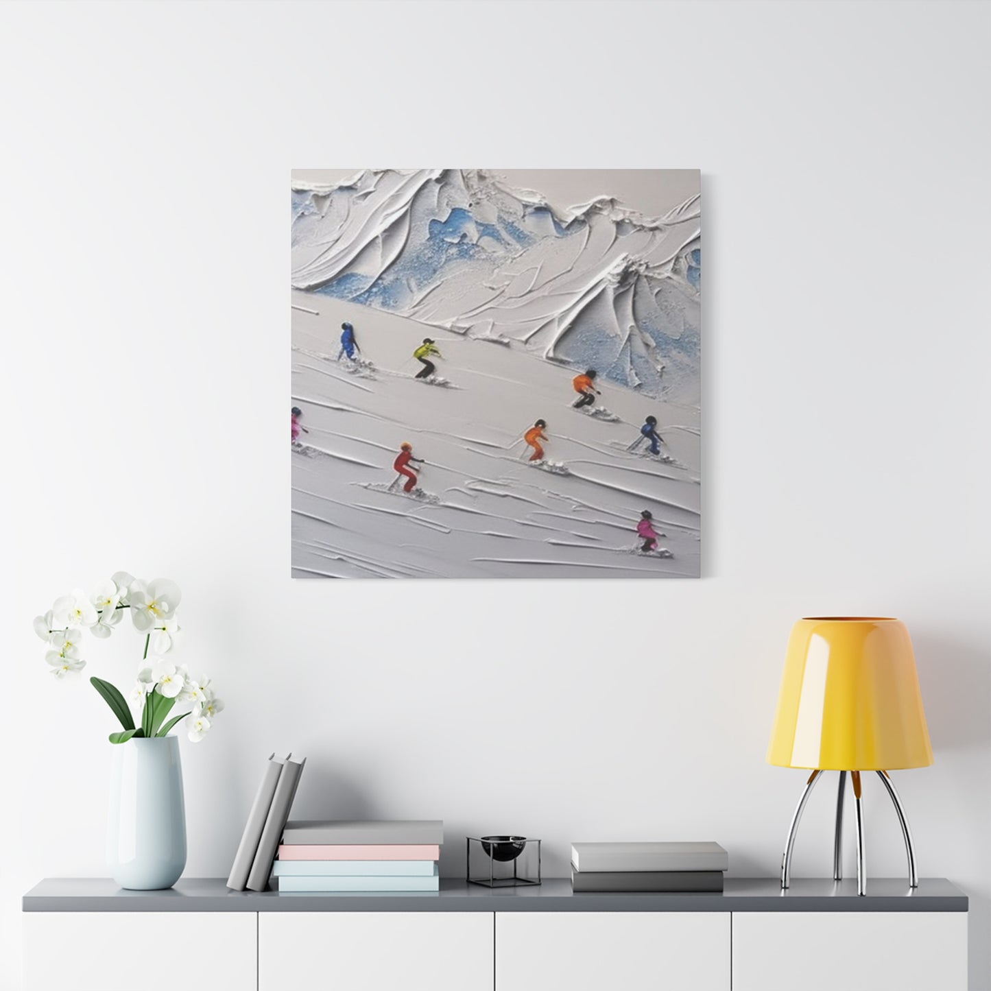 Skiing 3D Art Painting Wall Art & Canvas Prints