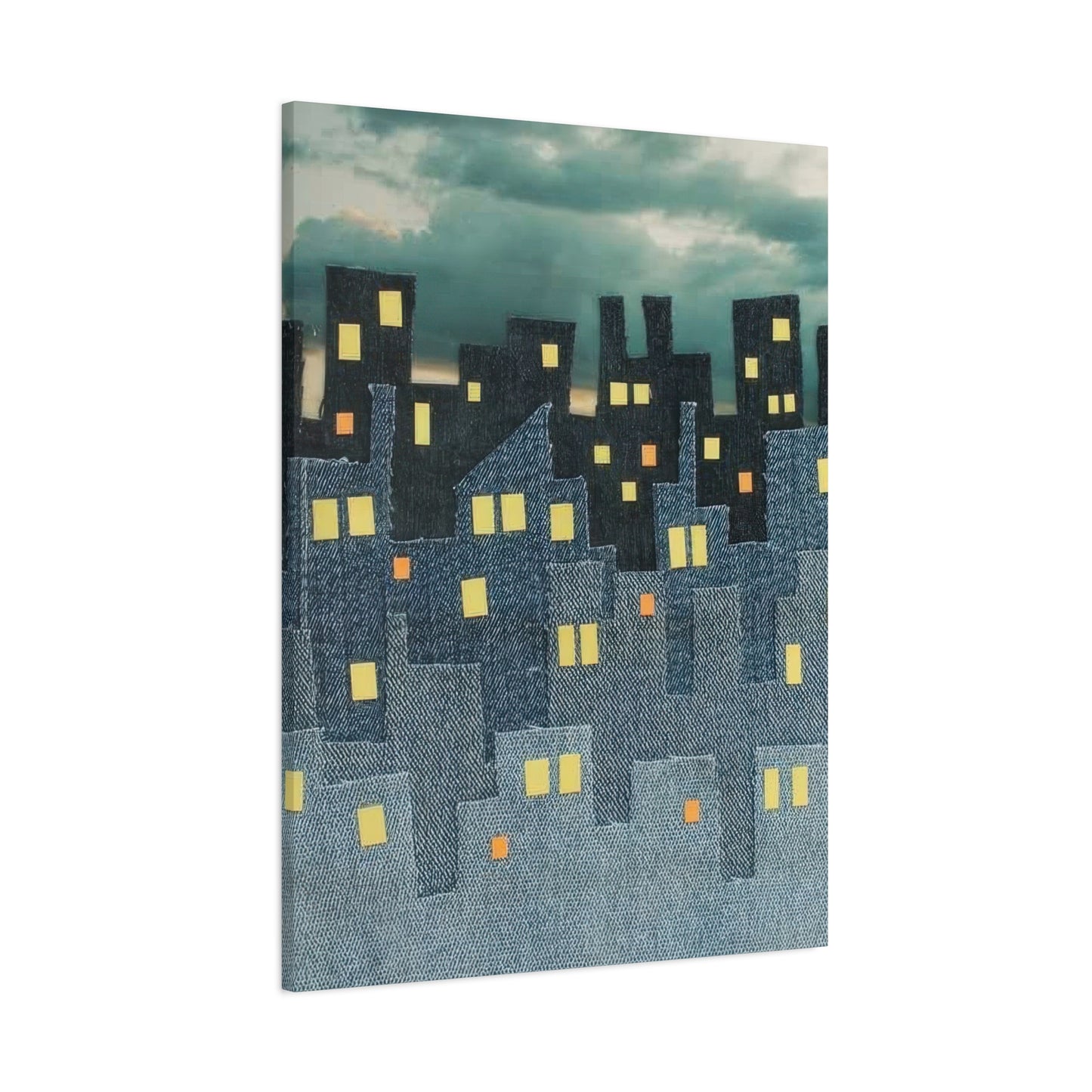 Denim Night Cityscape Wall Art & Canvas Prints