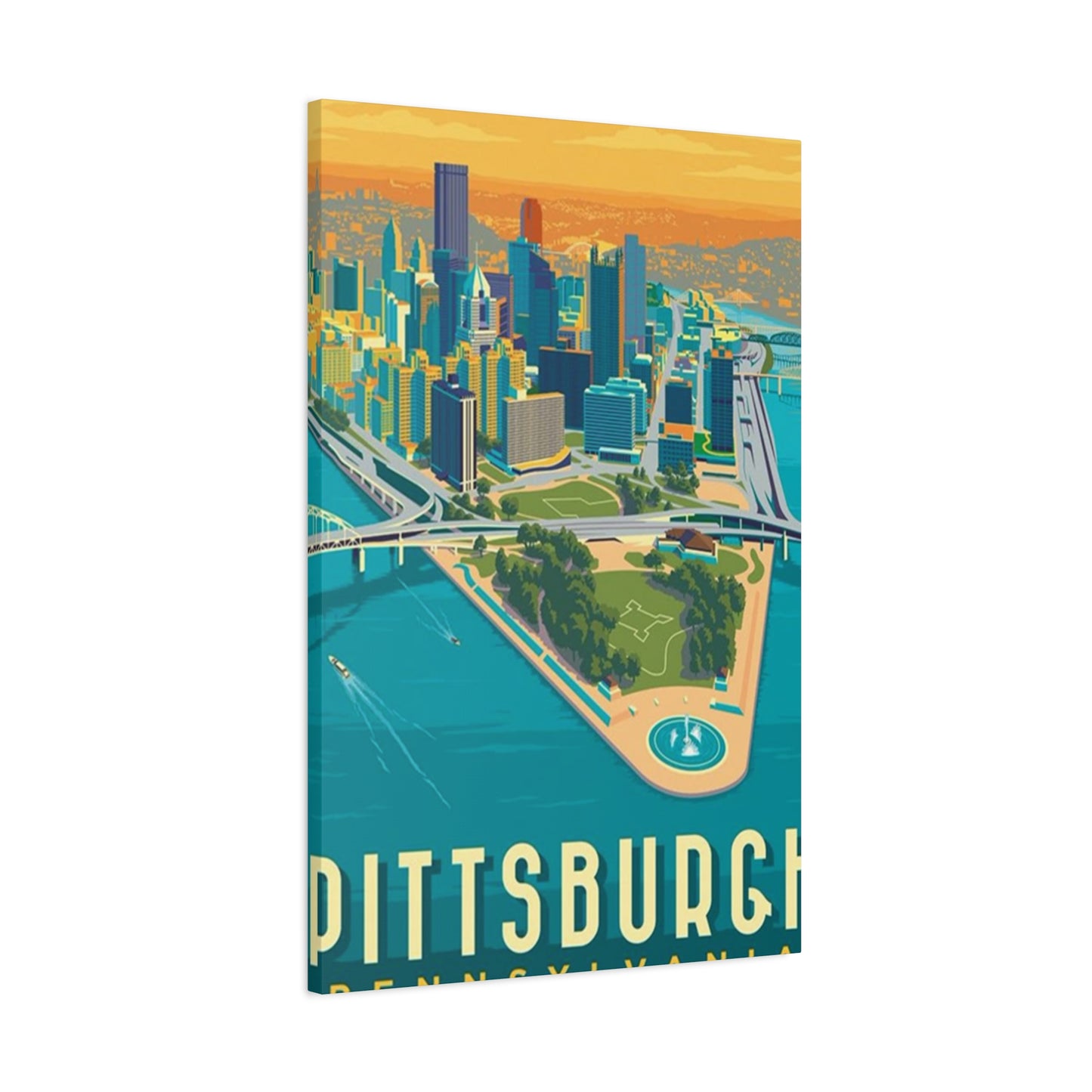 Pittsburgh Graffiti Steel Bridges Poster Wall Art & Canvas Prints