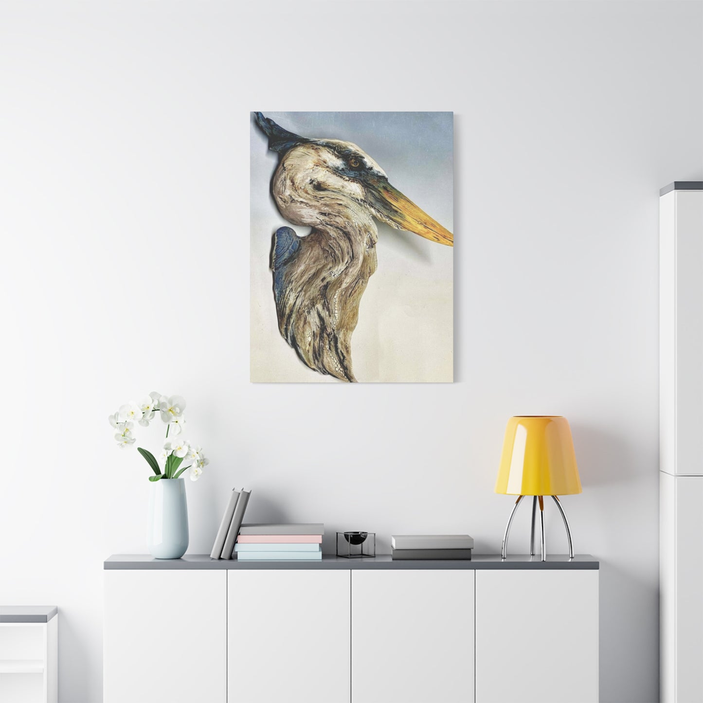 Driftwood Crane 2 Wall Art & Canvas Prints