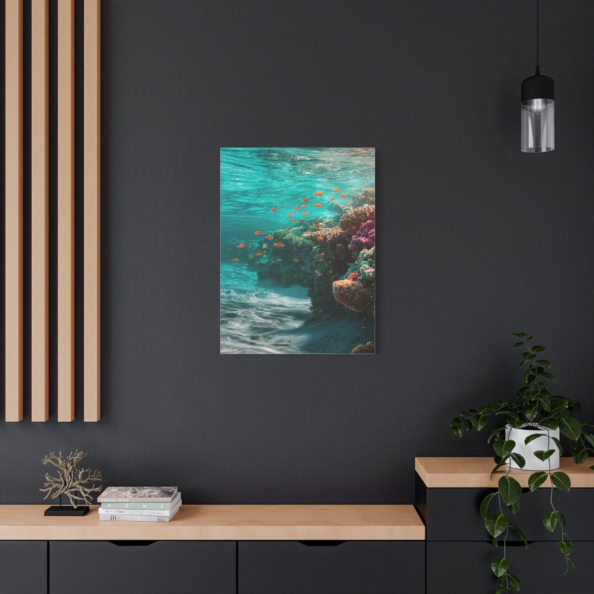 Coral Reef Coastline with Tropical Fish Wall Art & Canvas Print