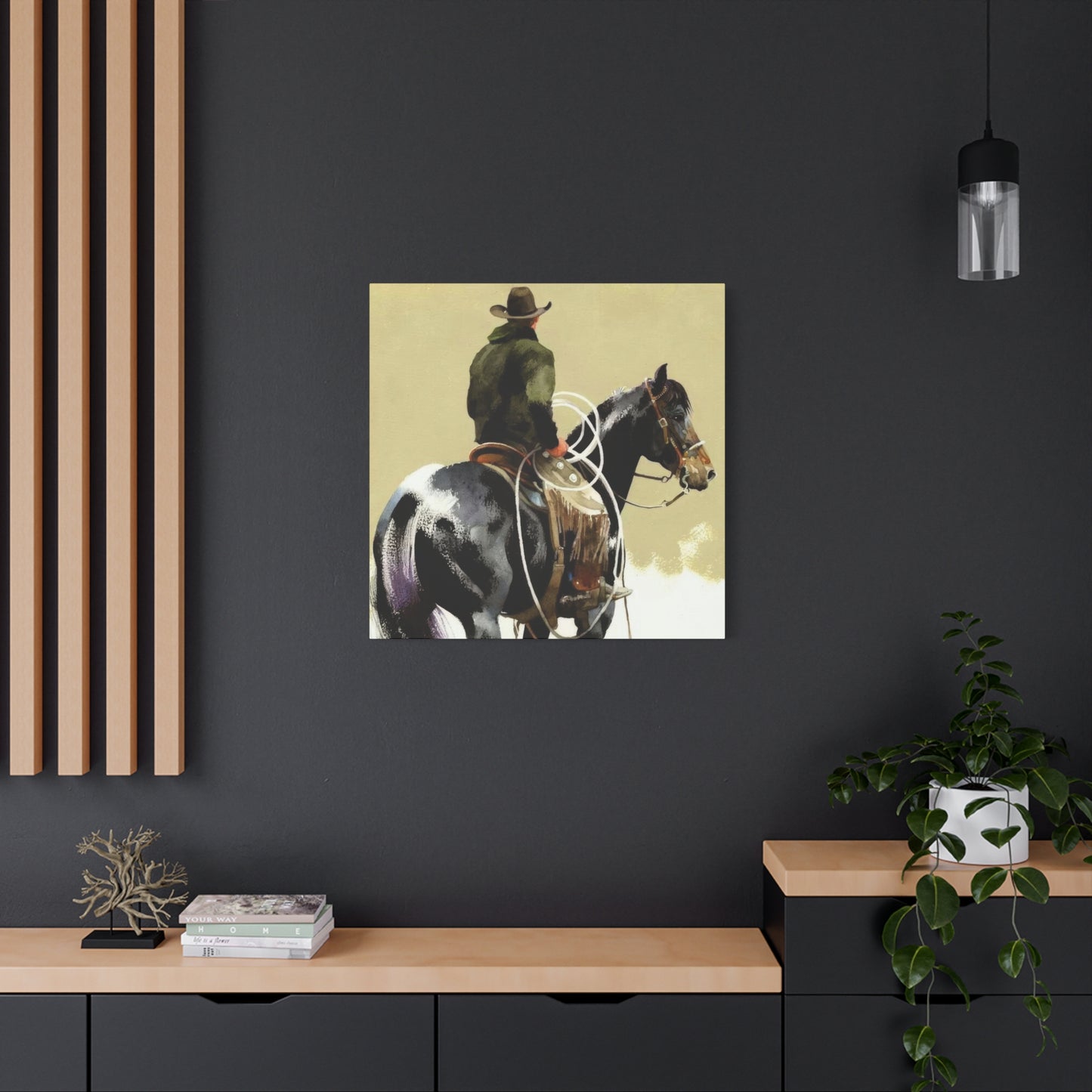 Cowboy Horse Looking Wall Art & Canvas Prints