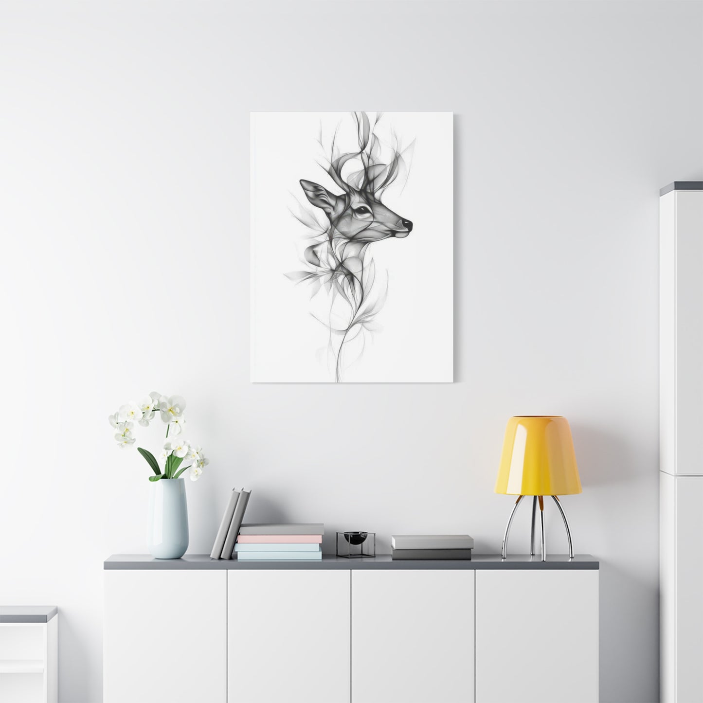 Deer Grey Wall Art & Canvas Prints