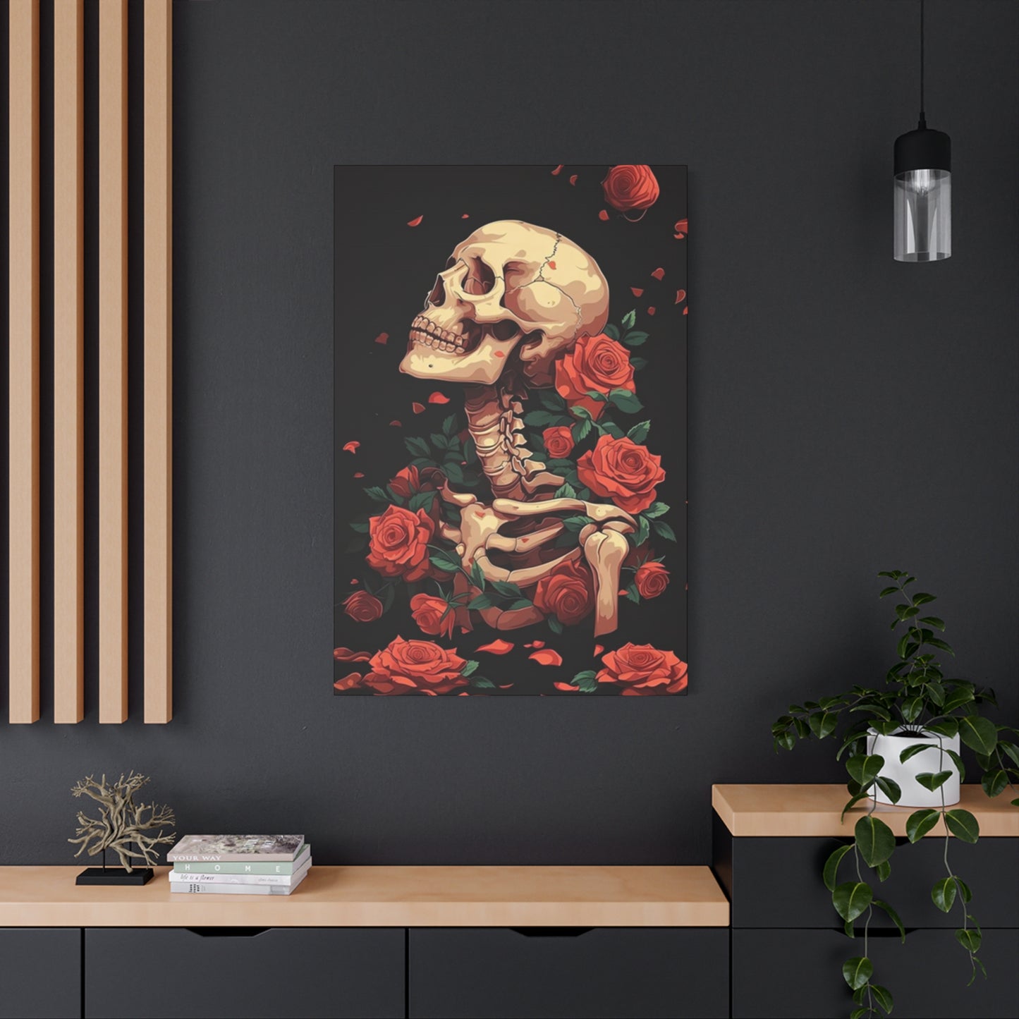 Rose & Skeleton Poster Wall Art & Canvas Prints